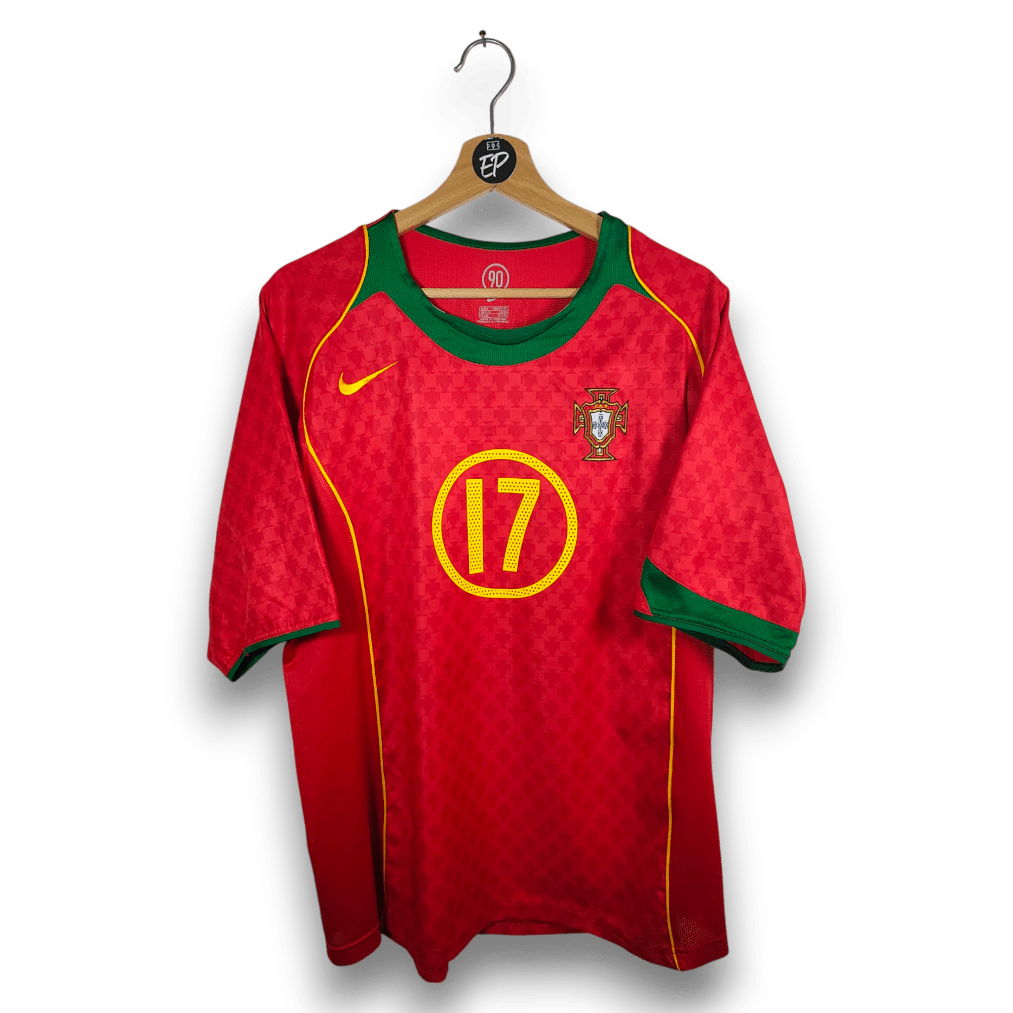 2004 - 06 Portugal Home Shirt Cristiano Ronaldo 17 - 9.5/10 - (L) - Eternal Pitch