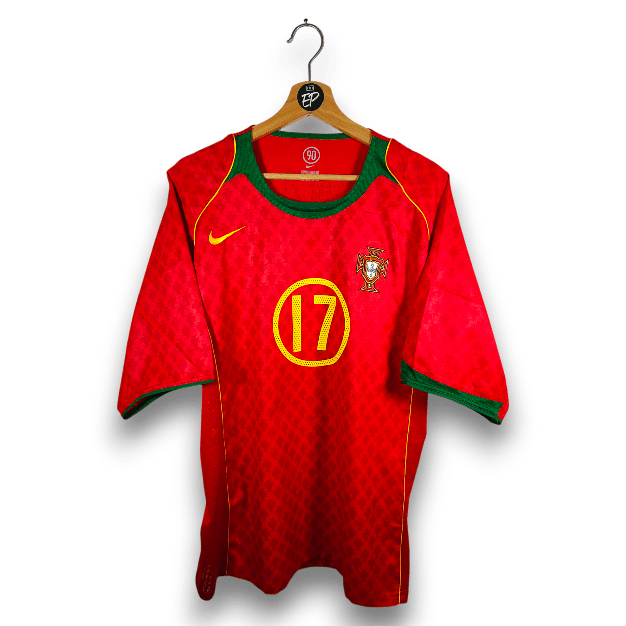 2004 - 06 Portugal Home Shirt Cristiano Ronaldo 17 - 9.5/10 - (XL) - Eternal Pitch