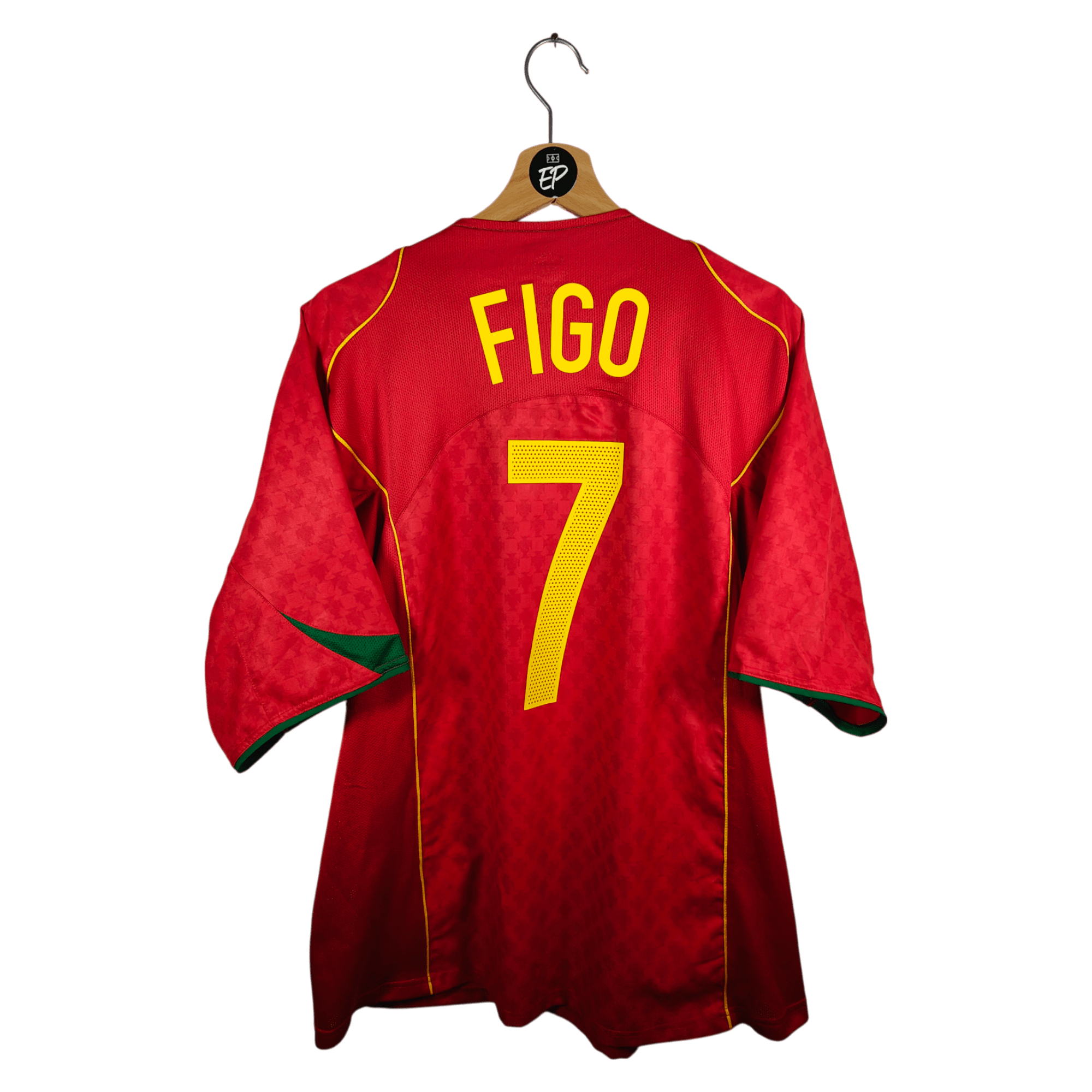 2004 - 06 Portugal Home Shirt Figo 7 - 9.5/10 - (XL) - Eternal Pitch