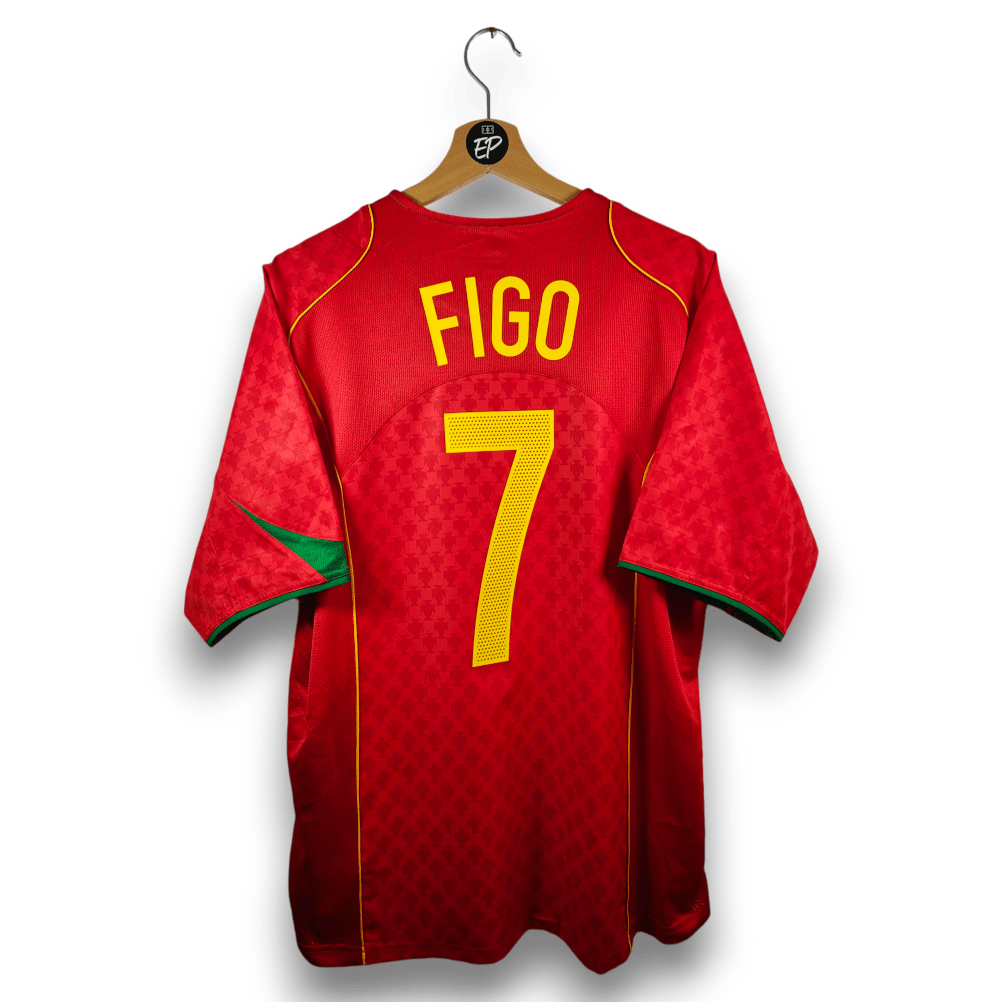 2004 - 06 Portugal Home Shirt Figo 7 (L) - Eternal Pitch