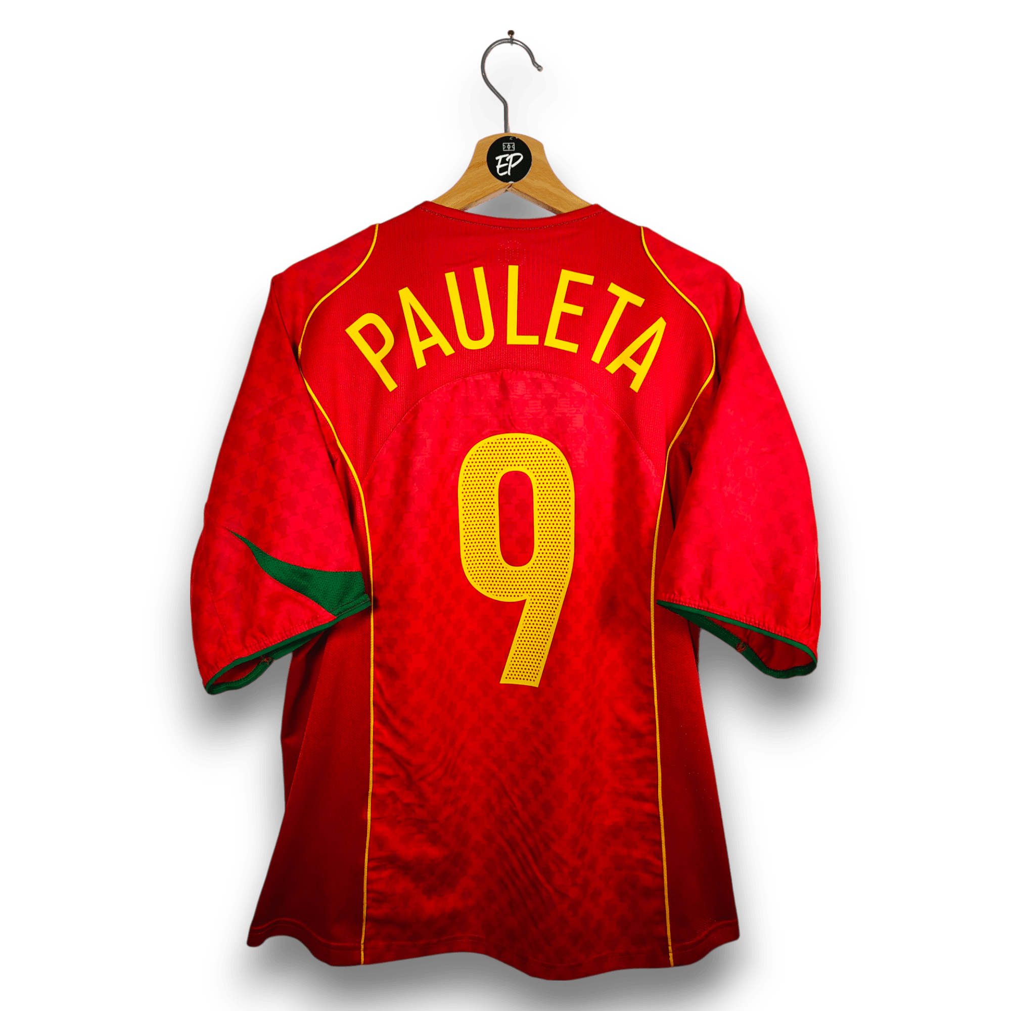 2004 - 06 Portugal Home Shirt Pauleta 9 - 9/10 - (L) - Eternal Pitch