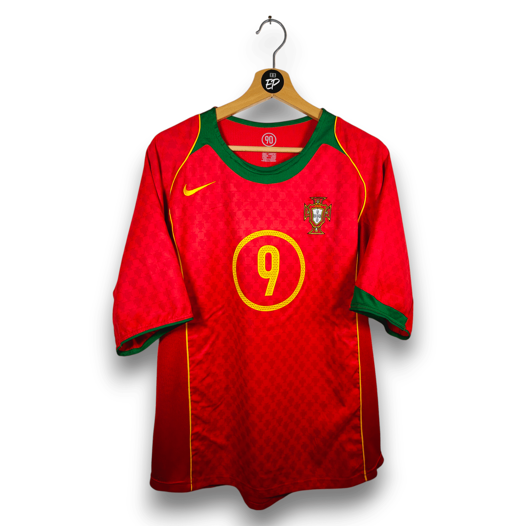 2004 - 06 Portugal Home Shirt Pauleta 9 - 9/10 - (L) - Eternal Pitch
