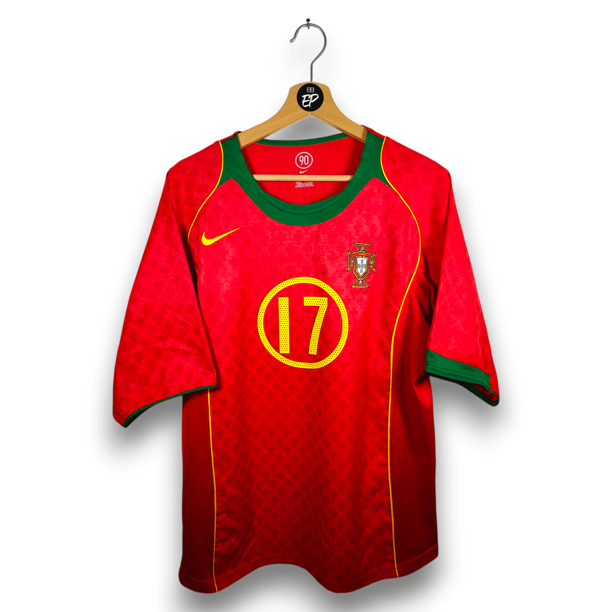 2004 - 06 Portugal Home Shirt Ronaldo 17 - 9.5/10 - (L) - Eternal Pitch