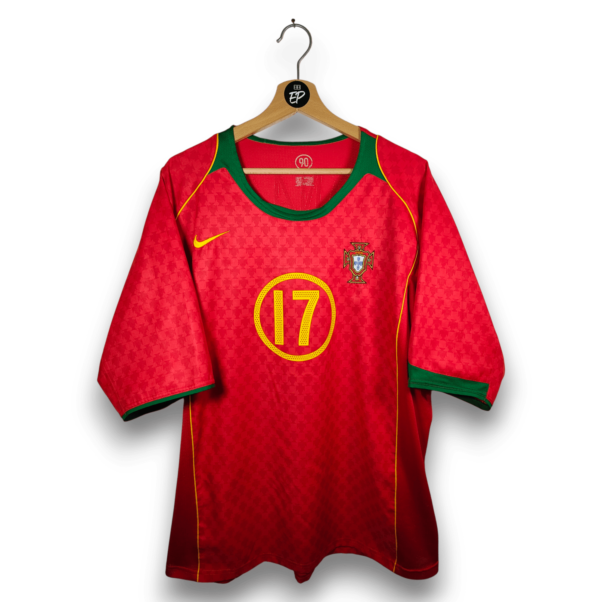 2004 - 06 Portugal Home Shirt Ronaldo 17 - 9.5/10 - (XXL) - Eternal Pitch