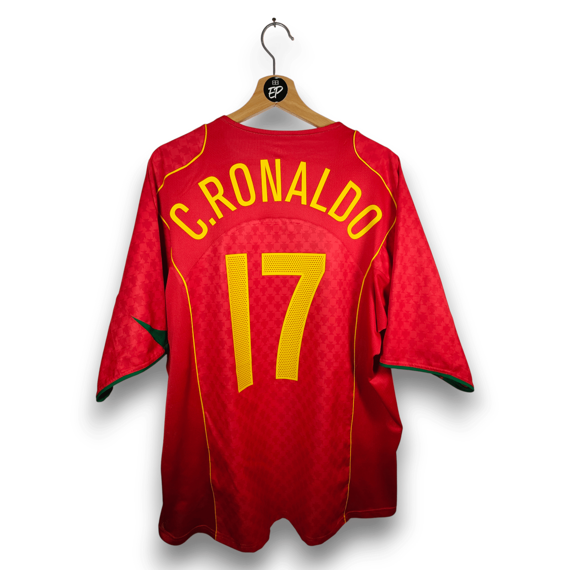 2004 - 06 Portugal Home Shirt Ronaldo 17 - 9.5/10 - (XXL) - Eternal Pitch
