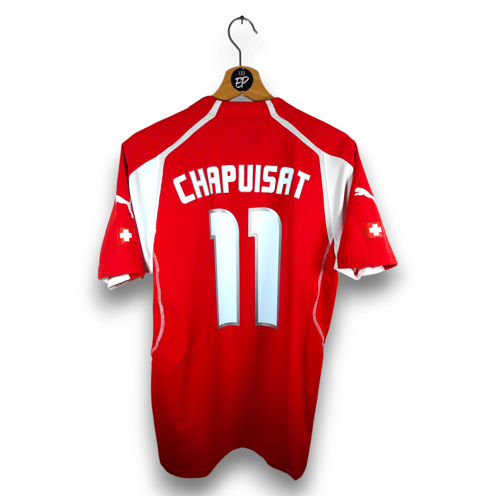 2004 - 06 Switzerland Home Shirt Chapuisat 11 - 9/10 - (M) - Eternal Pitch