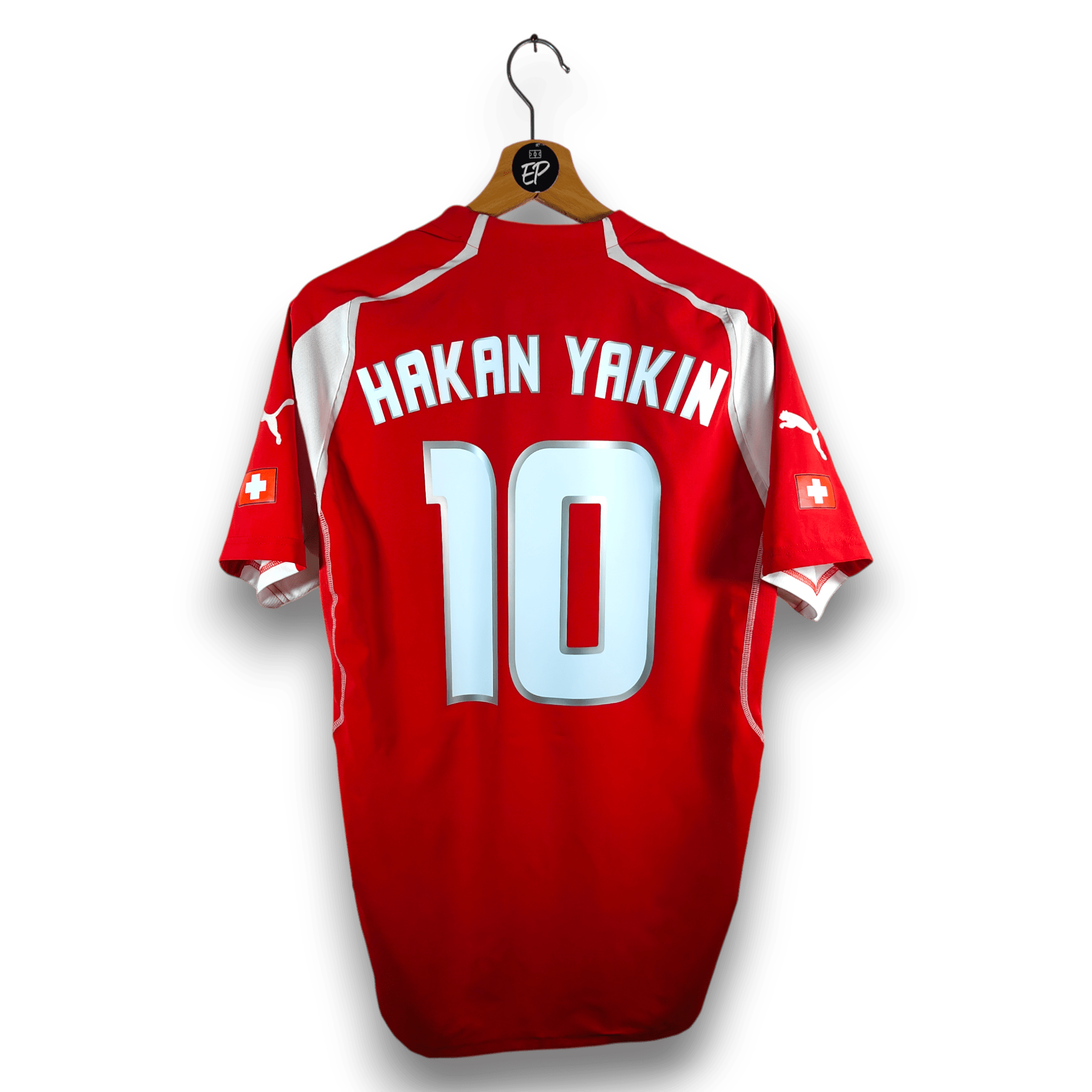 2004 - 06 Switzerland Home Shirt Hakan Yakin 10 - 8.5/10 - (L) - Eternal Pitch