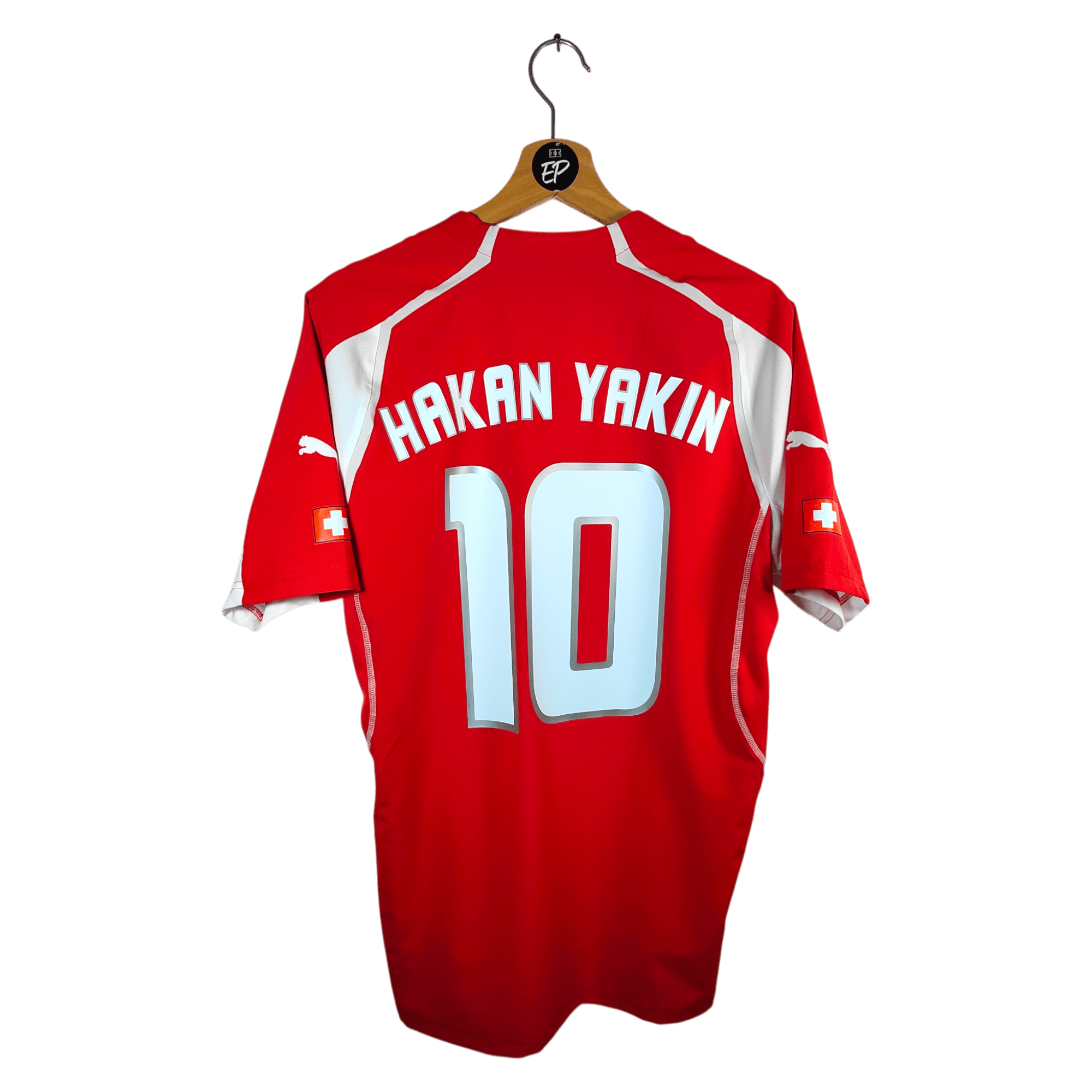 2004 - 06 Switzerland Home Shirt Hakan Yakin 10 - 9/10 - (M) - Eternal Pitch