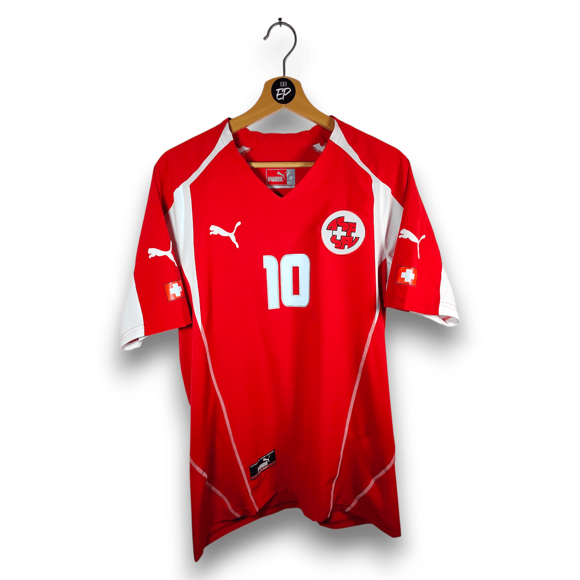 2004 - 06 Switzerland Home Shirt Hakan Yakin 10 - 9/10 - (M) - Eternal Pitch