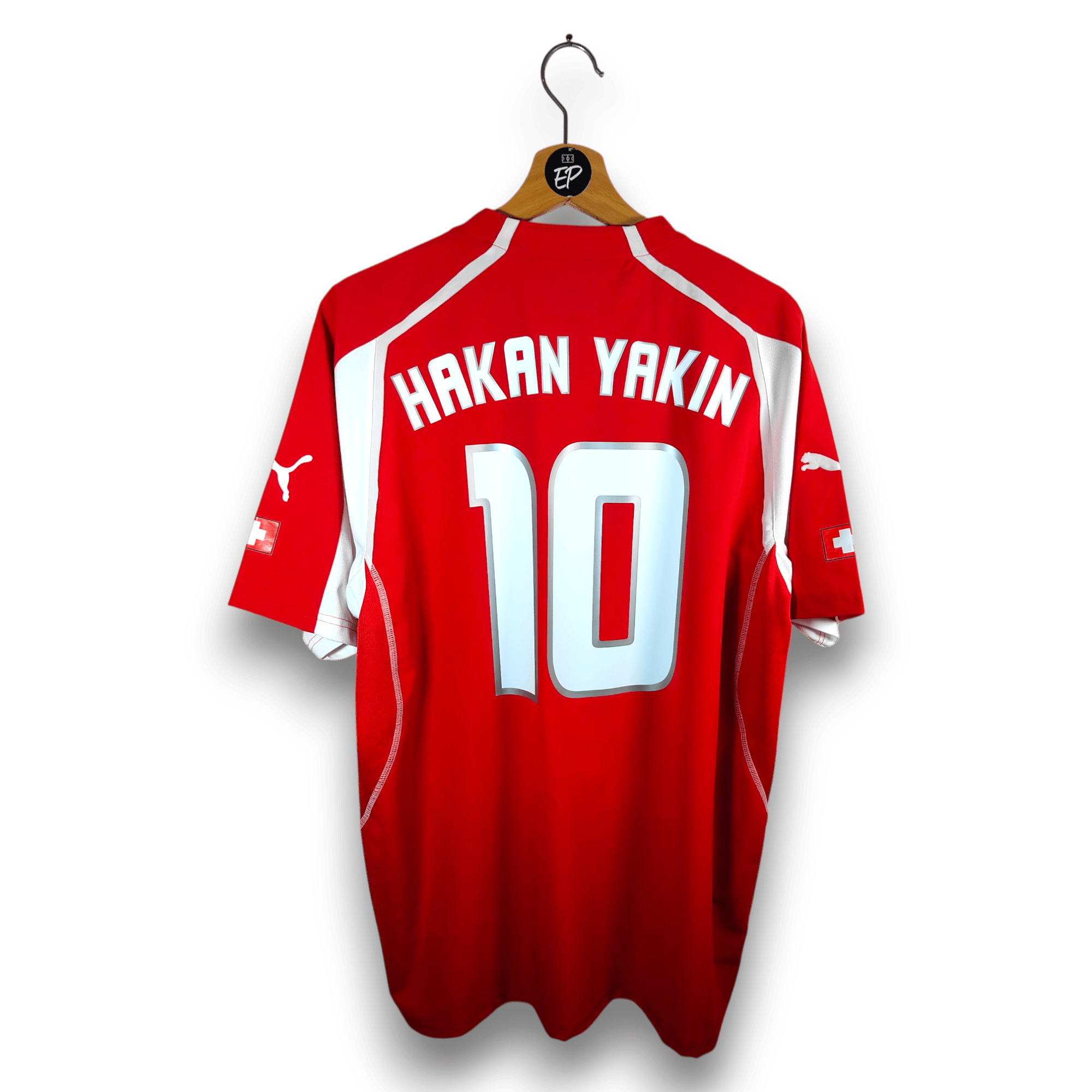 2004 - 06 Switzerland Home Shirt Hakan Yakin 10 - 9/10 - (XL) - Eternal Pitch