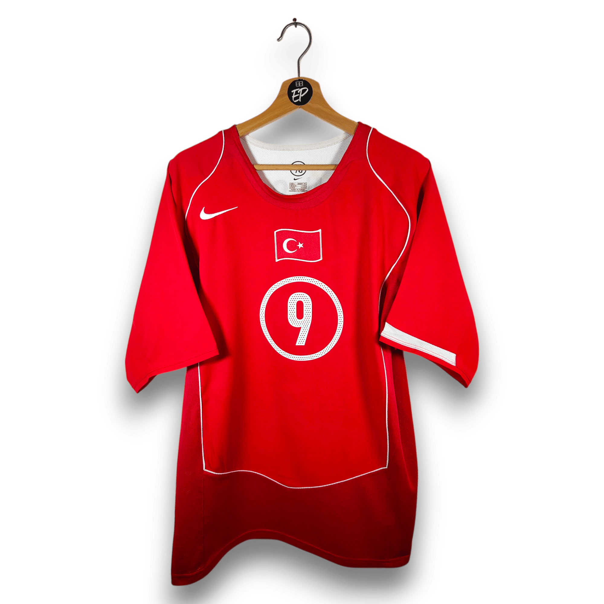 2004 - 06 Turkey Home Shirt Hakan Sukur 9 - 9/10 - (L) - Eternal Pitch