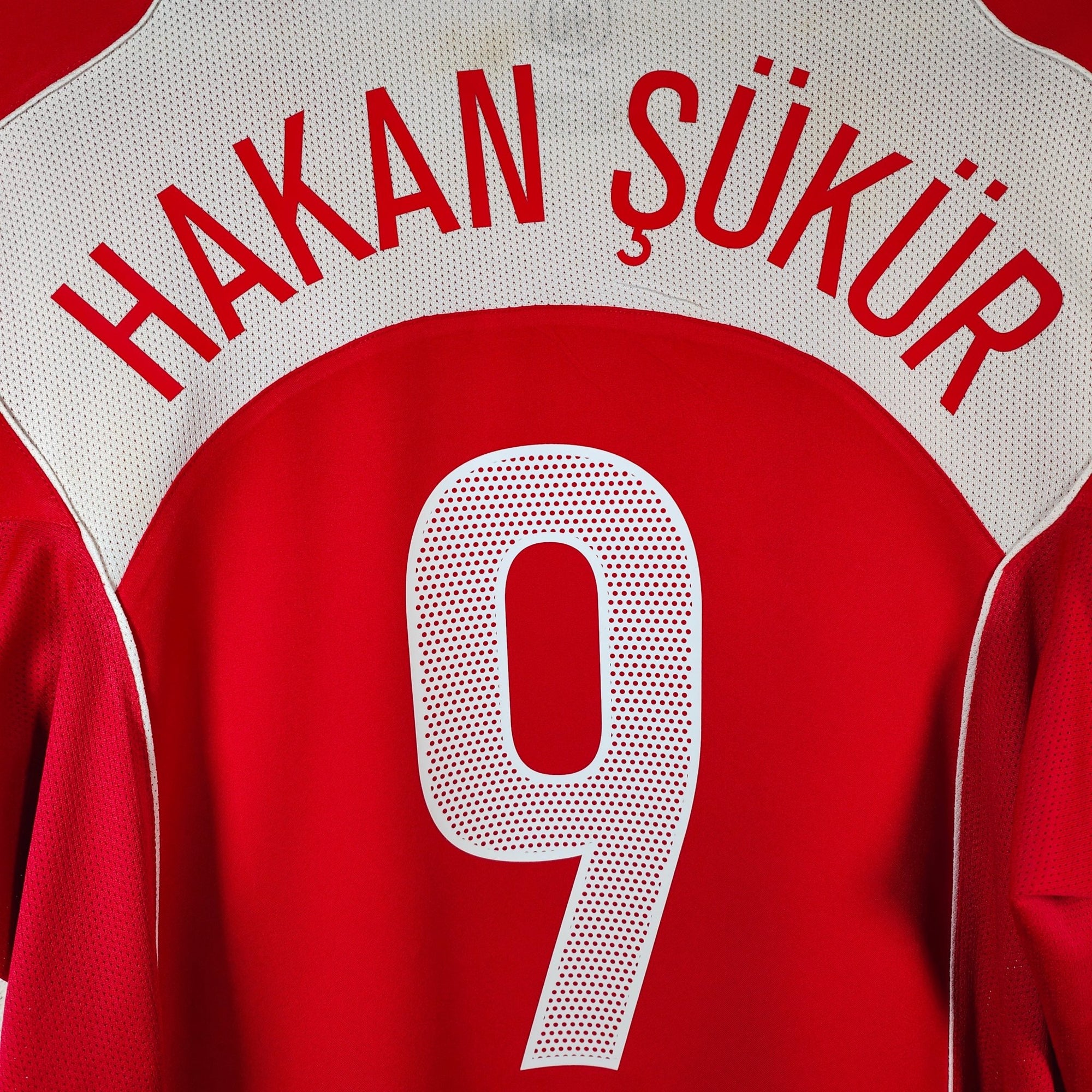 2004 - 06 Turkey Home Shirt Hakan Sukur 9 - 9/10 - (L) - Eternal Pitch