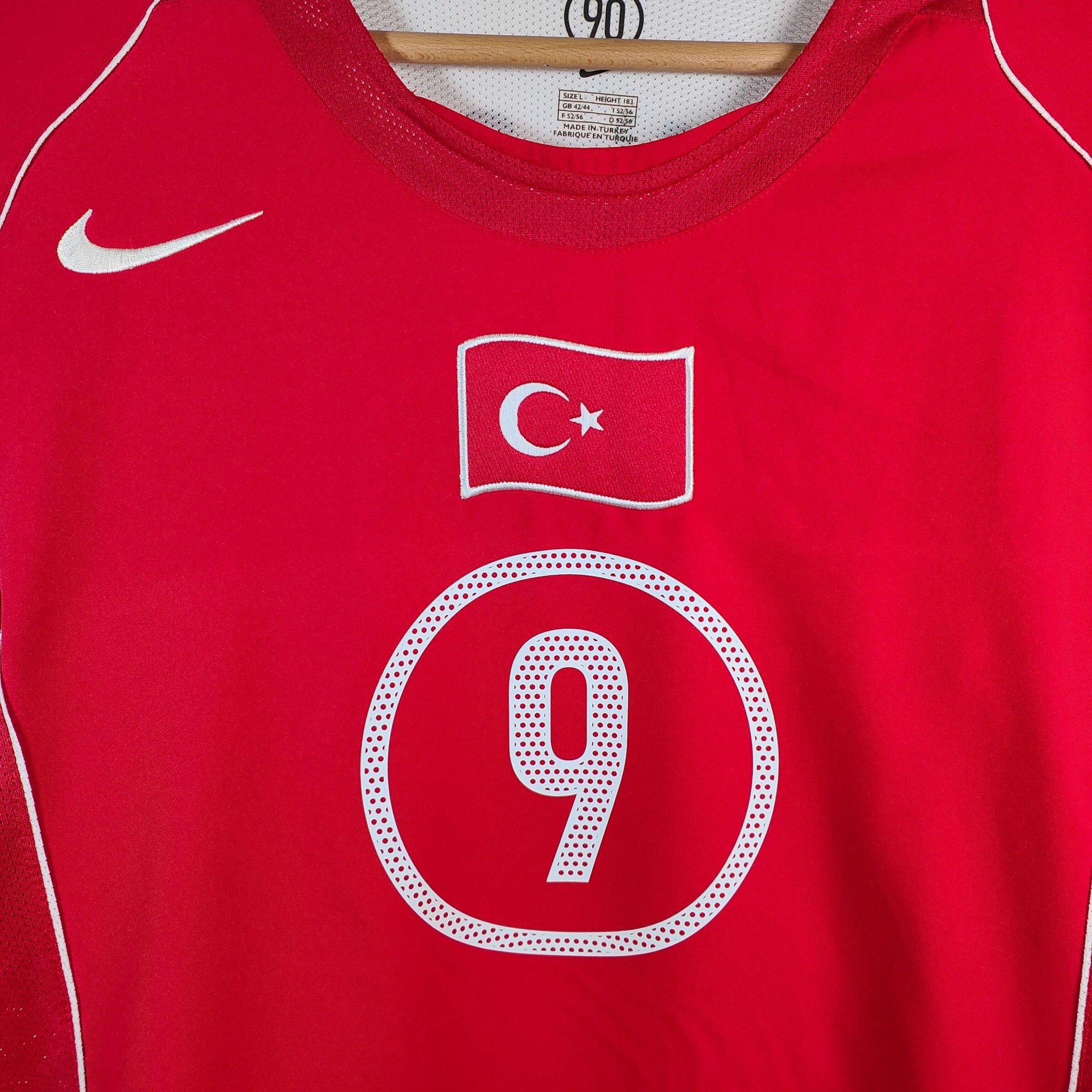 2004 - 06 Turkey Home Shirt Hakan Sukur 9 - 9.5/10 - (L) - Eternal Pitch