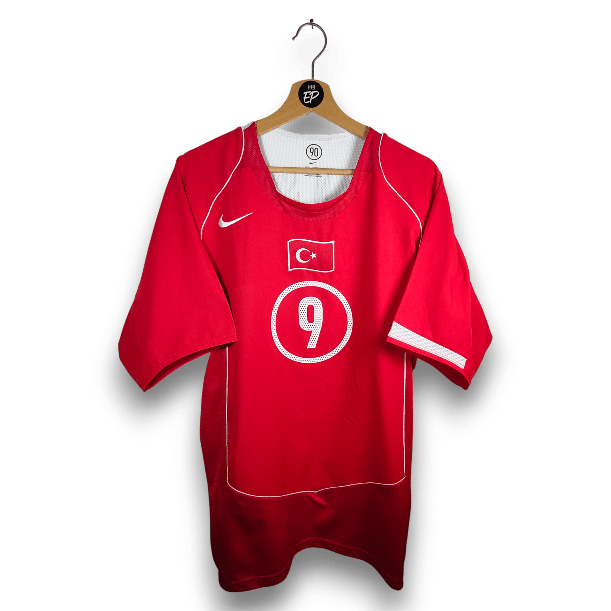 2004 - 06 Turkey Home Shirt Hakan Sukur 9 - 9.5/10 - (L) - Eternal Pitch