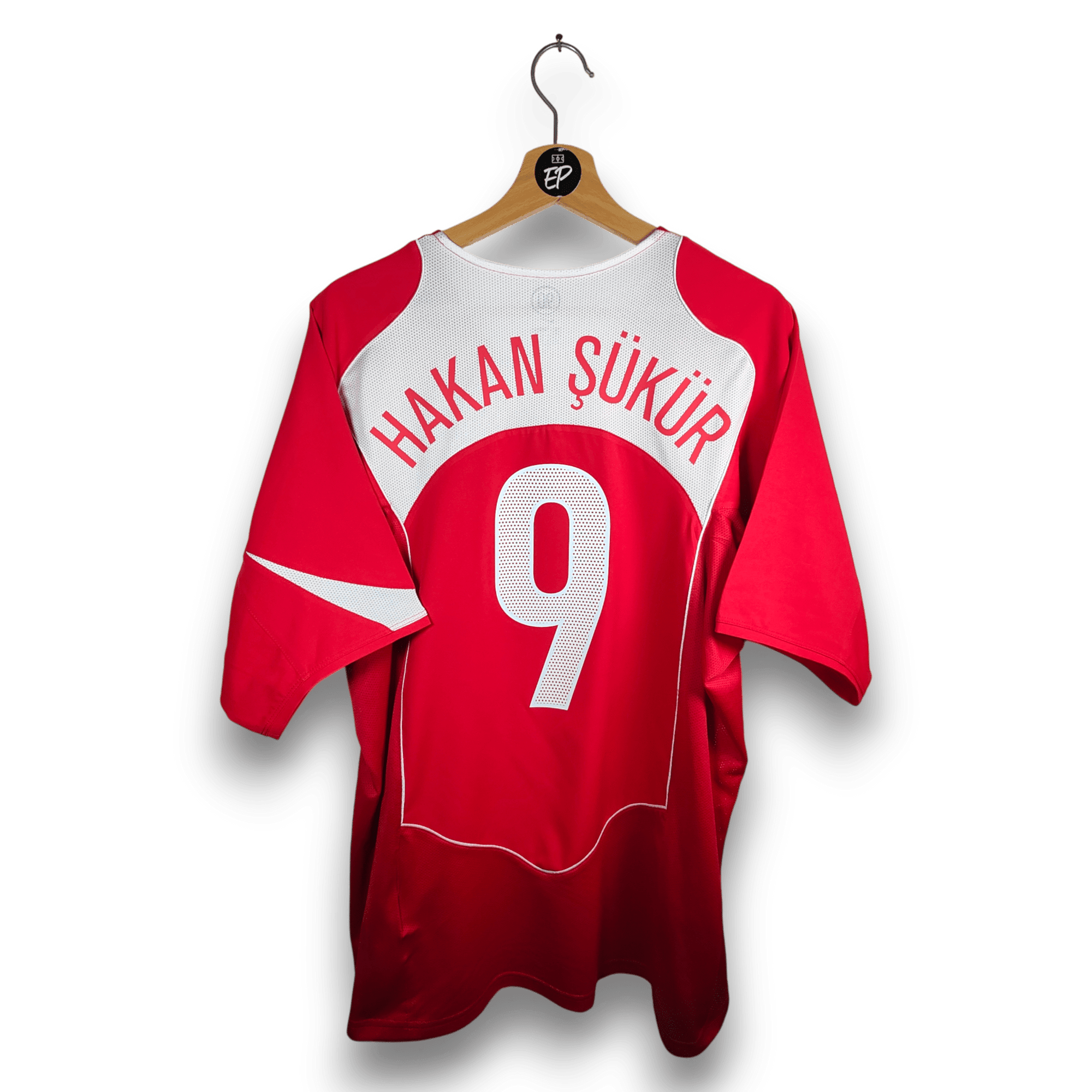 2004 - 06 Turkey Home Shirt Hakan Sukur 9 - 9.5/10 - (L) - Eternal Pitch