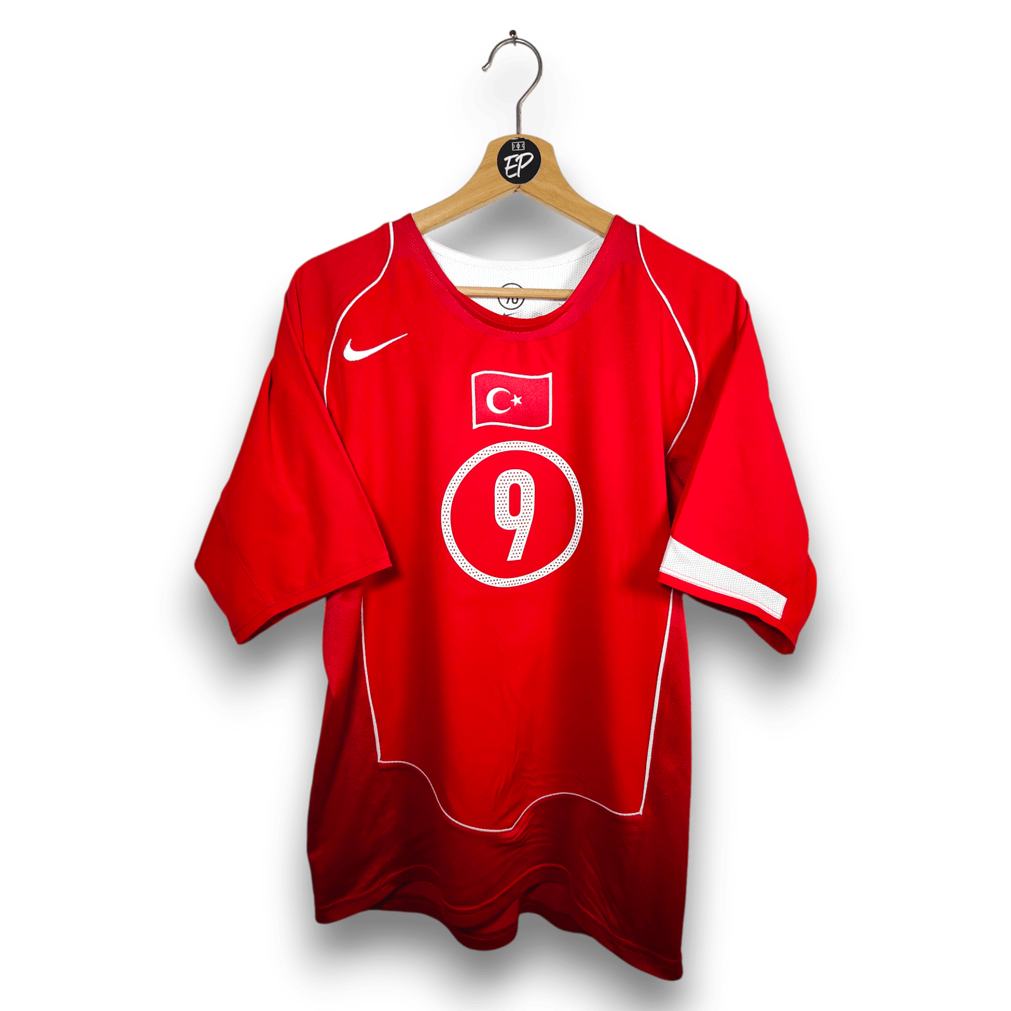 2004 - 06 Turkey Home Shirt Hakan Sukur 9 - 9.5/10 - (M) - Eternal Pitch
