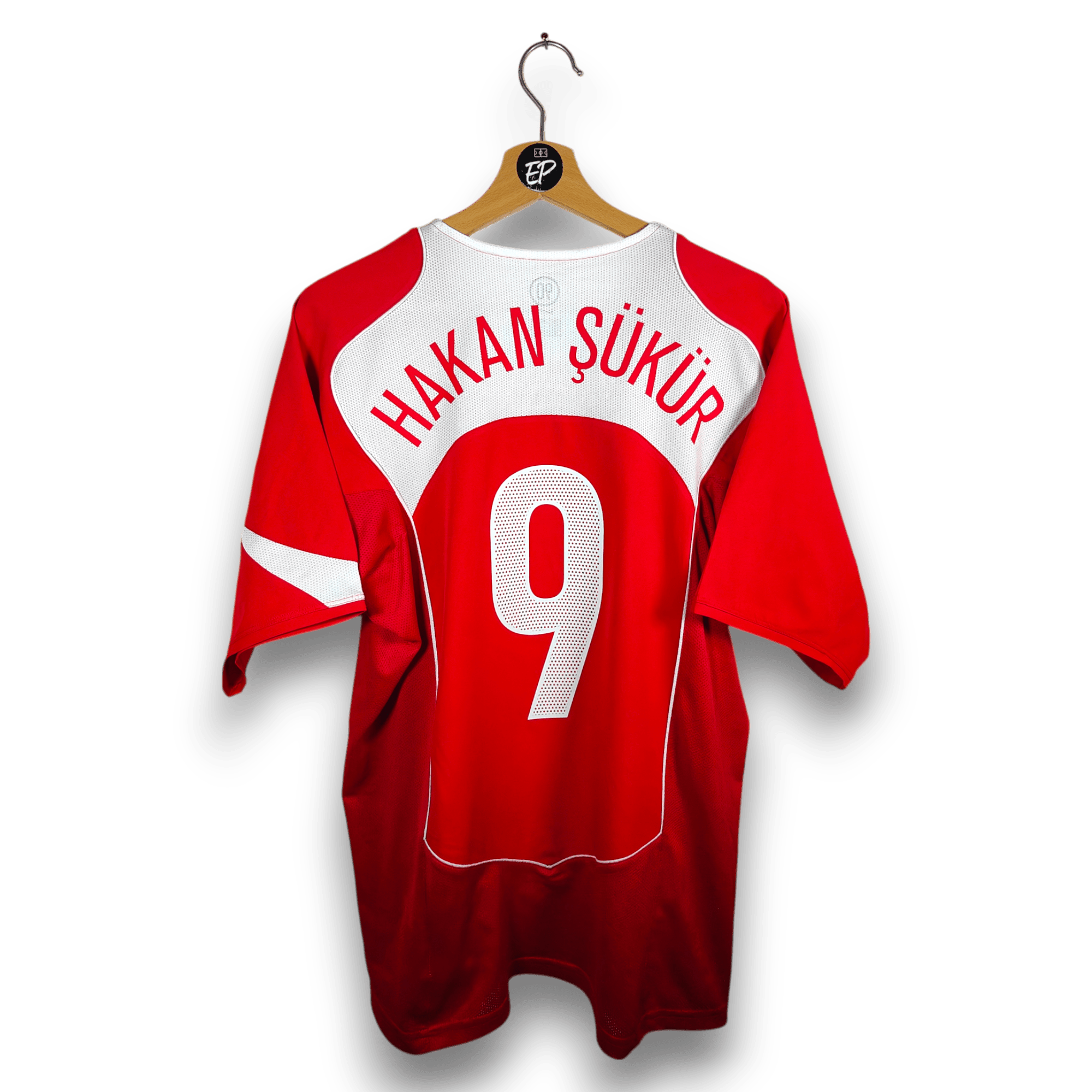 2004 - 06 Turkey Home Shirt Hakan Sukur 9 - 9.5/10 - (M) - Eternal Pitch