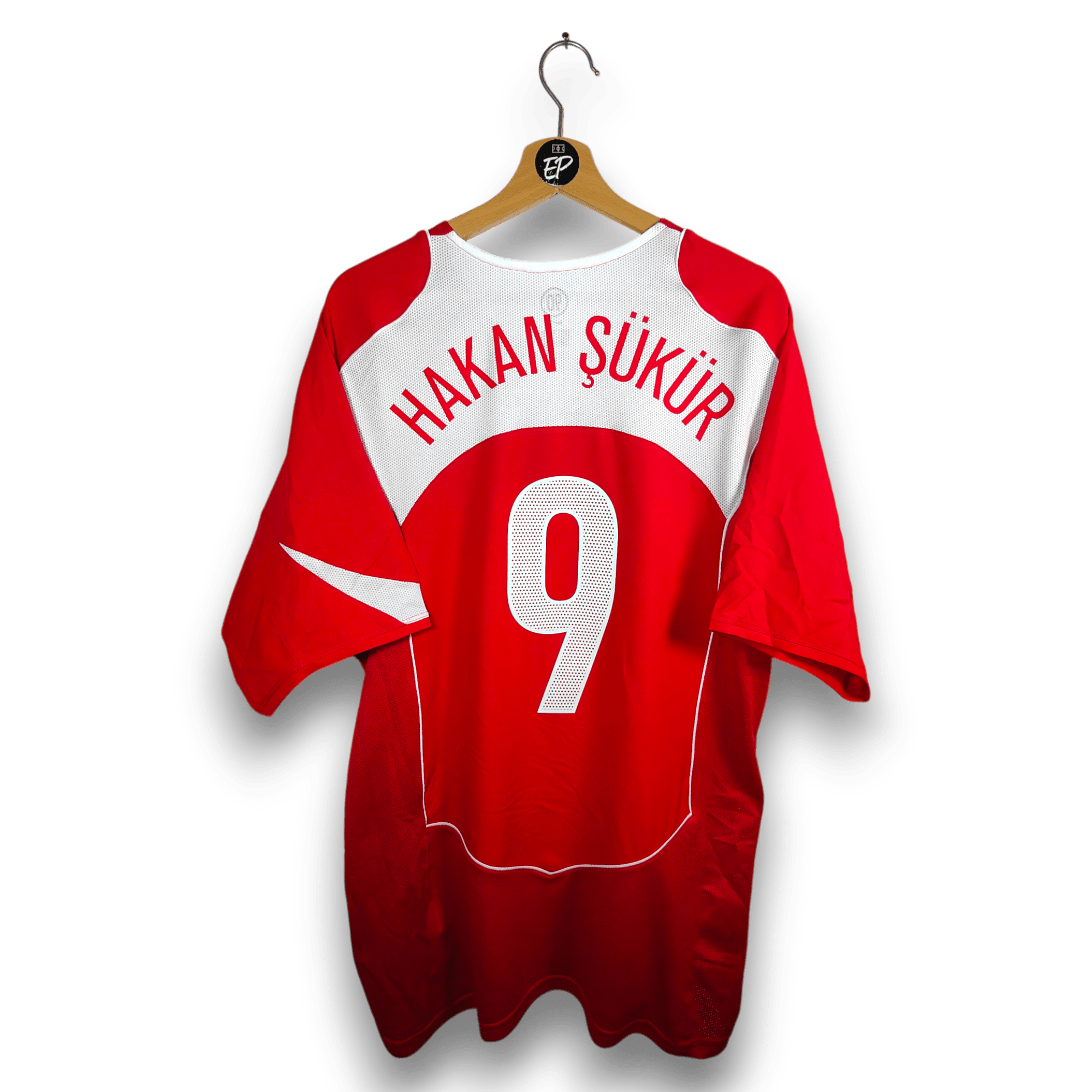 2004 - 06 Turkey Home Shirt Hakan Sukur 9 - 9.5/10 - (XL) - Eternal Pitch