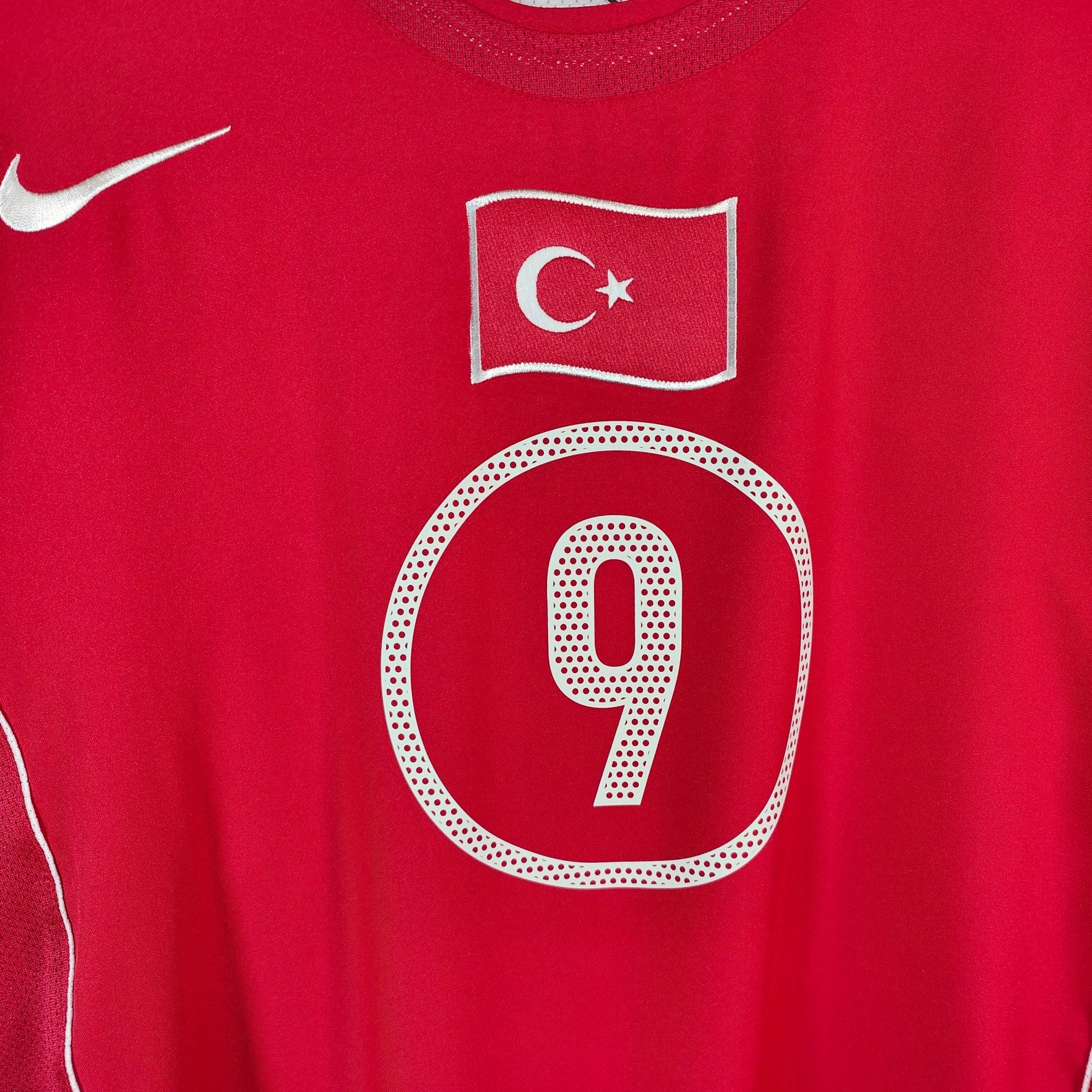 2004 - 06 Turkey Home Shirt Hakan Sukur 9 - 9.5/10 - (XL) - Eternal Pitch