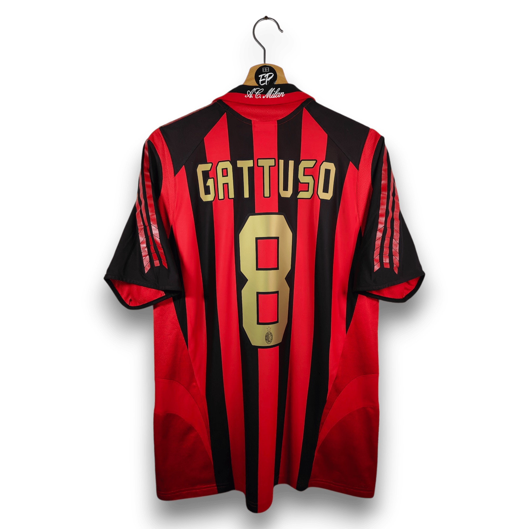 2005 - 06 AC Milan Home Shirt Gattuso 8 - 6.5/10 - (M) - Eternal Pitch