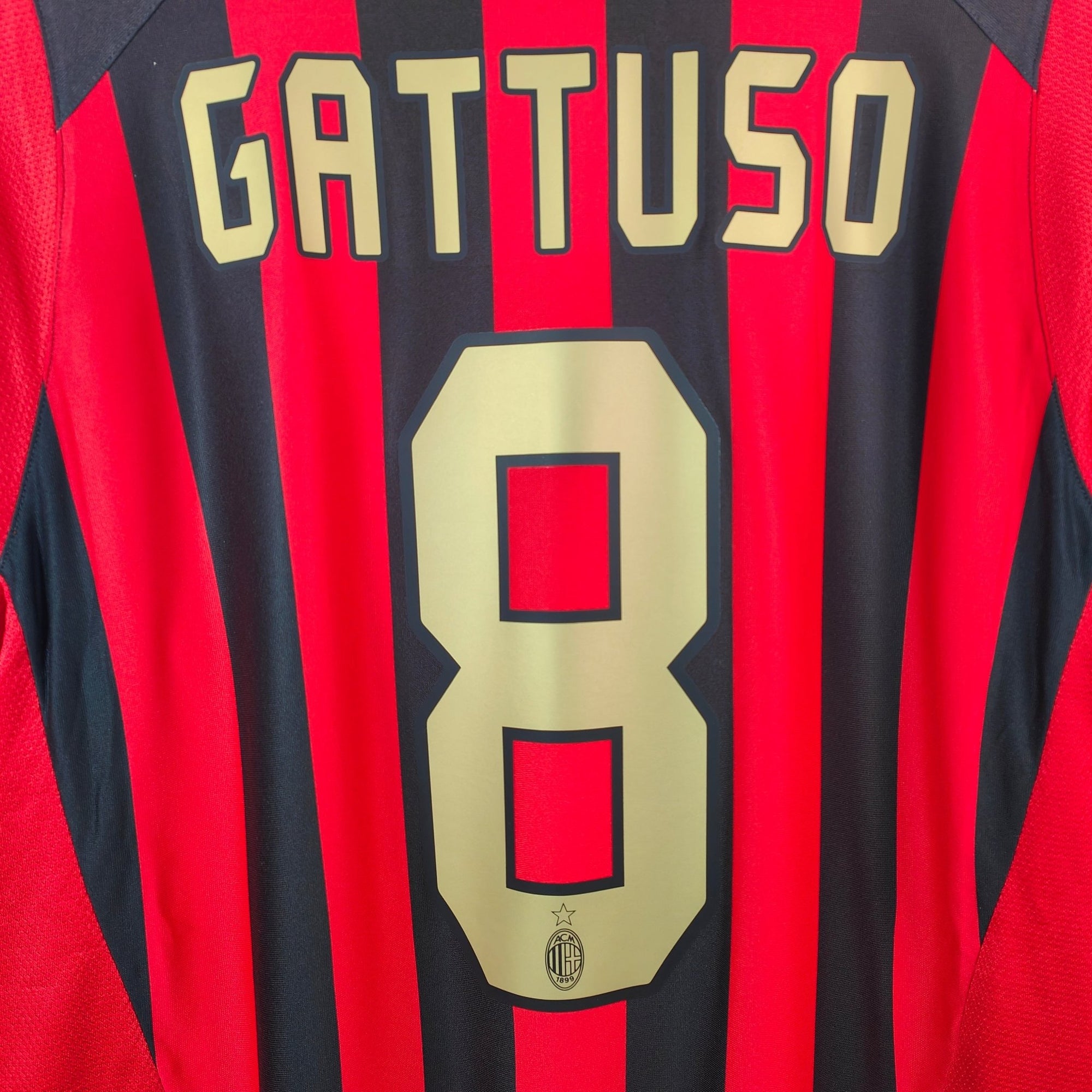 2005 - 06 AC Milan Home Shirt Gattuso 8 - 6.5/10 - (M) - Eternal Pitch