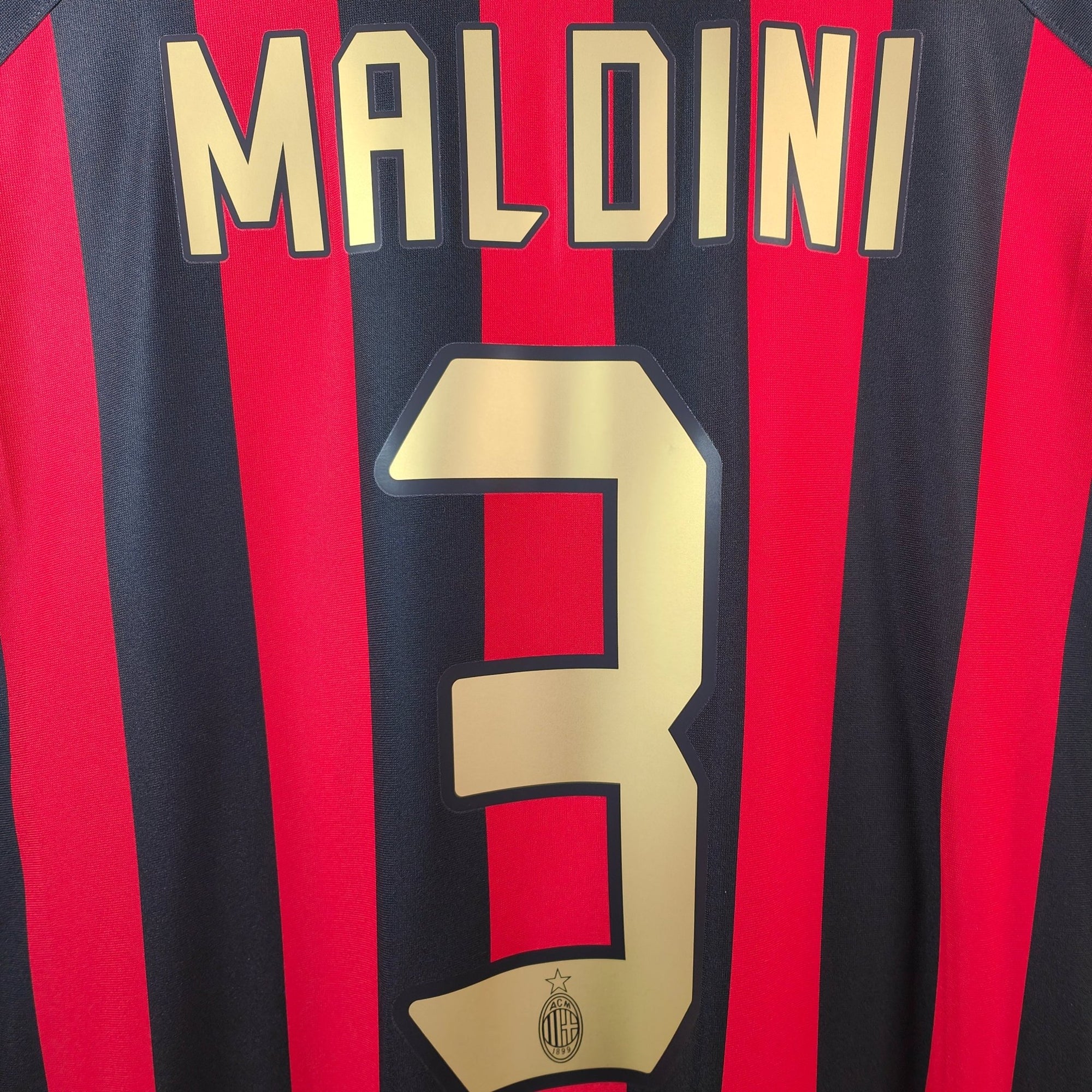 2005 - 06 AC Milan Home Shirt Maldini 3 - 9/10 - (XL) - Eternal Pitch