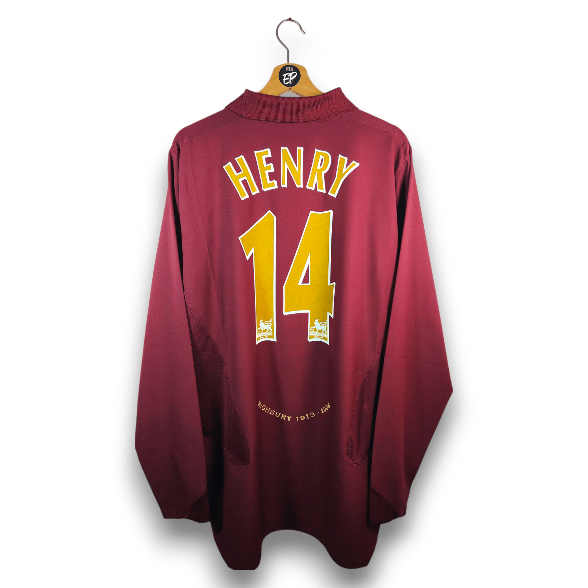 2005 - 06 Arsenal Home Shirt LS Henry 14 - 9.5/10 - (XL) - Eternal Pitch