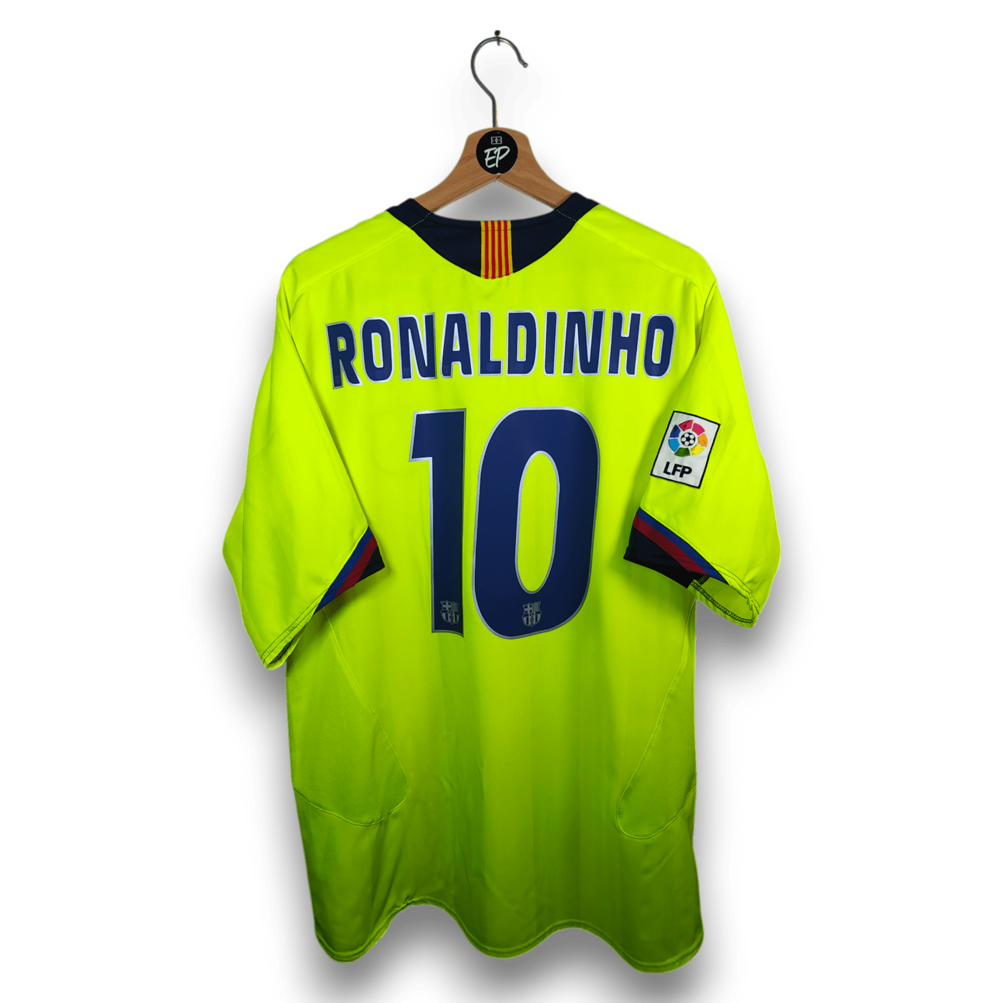 2005 - 06 FC Barcelona Away Shirt Ronaldinho 10 - 8.5/10 - (XL) - Eternal Pitch