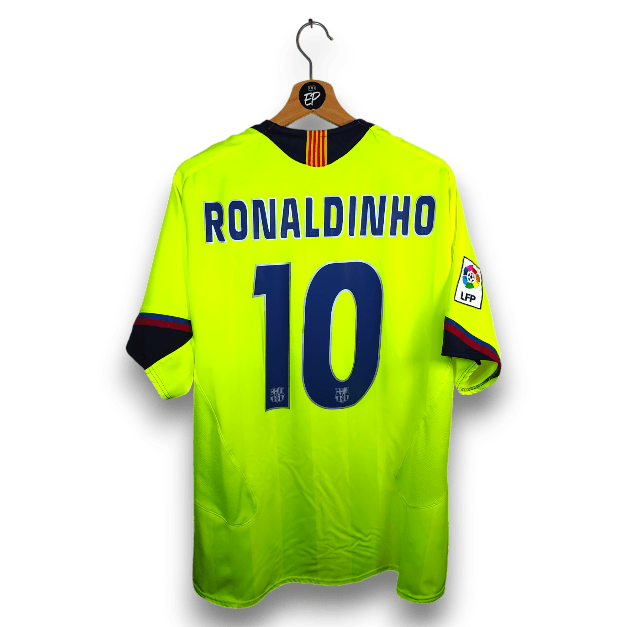 2005 - 06 FC Barcelona Away Shirt Ronaldinho 10 - 9/10 - (L) - Eternal Pitch