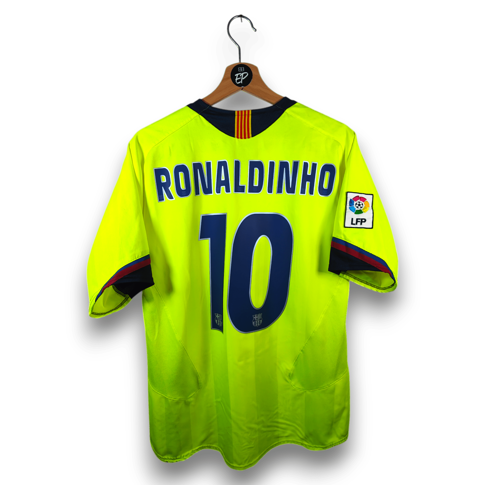 2005 - 06 FC Barcelona Away Shirt Ronaldinho 10 - 9/10 - (M) - Eternal Pitch