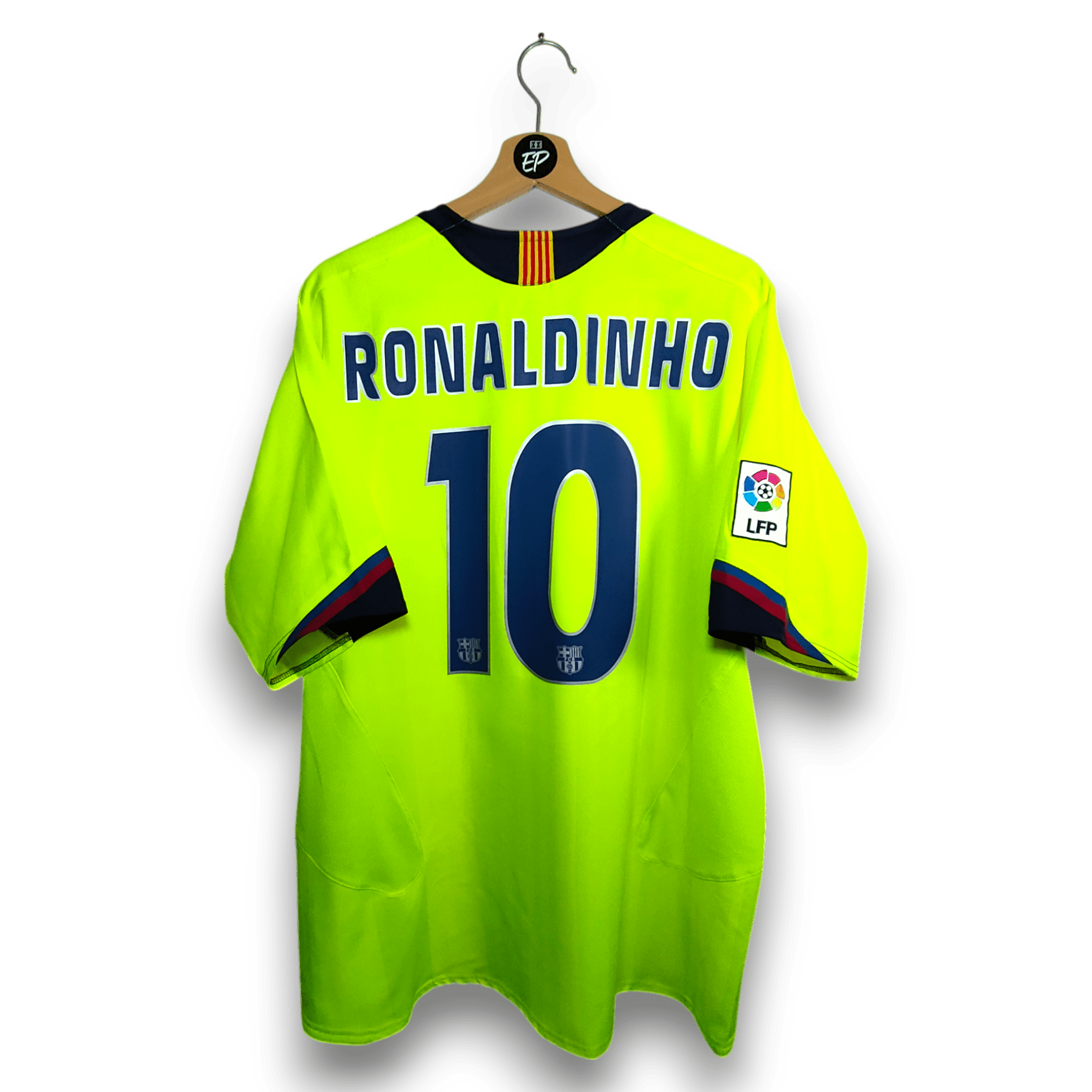 2005 - 06 FC Barcelona Away Shirt Ronaldinho 10 - 9/10 - (XL) - Eternal Pitch