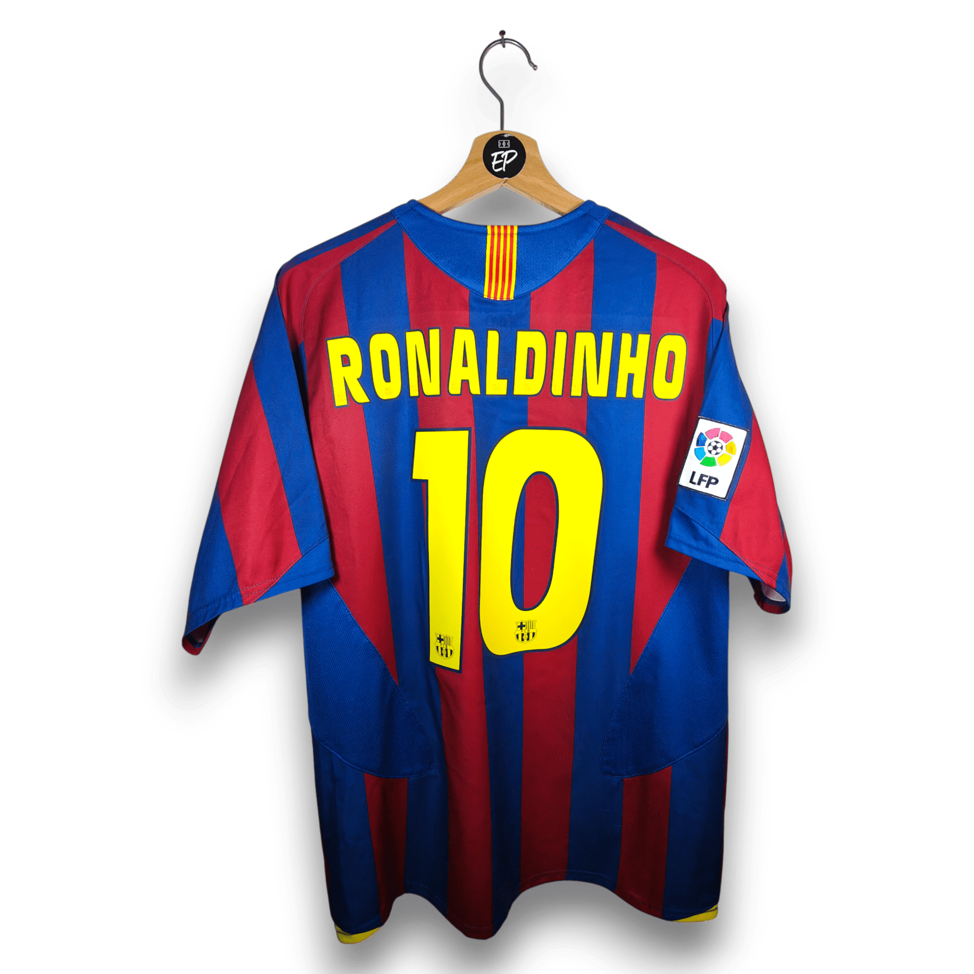 2005 - 06 FC Barcelona Home Shirt Ronaldinho 10 - 9/10 - (M) - Eternal Pitch