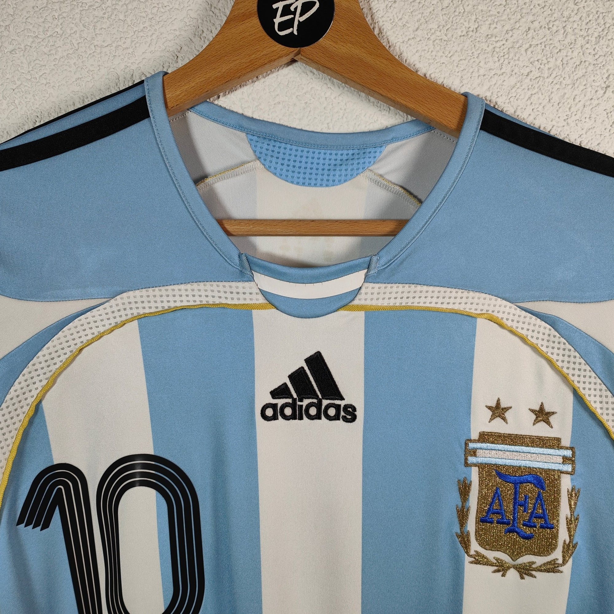 2005 - 07 Argentina Home Shirt Riquelme 10 - 9/10 - (M) - Eternal Pitch