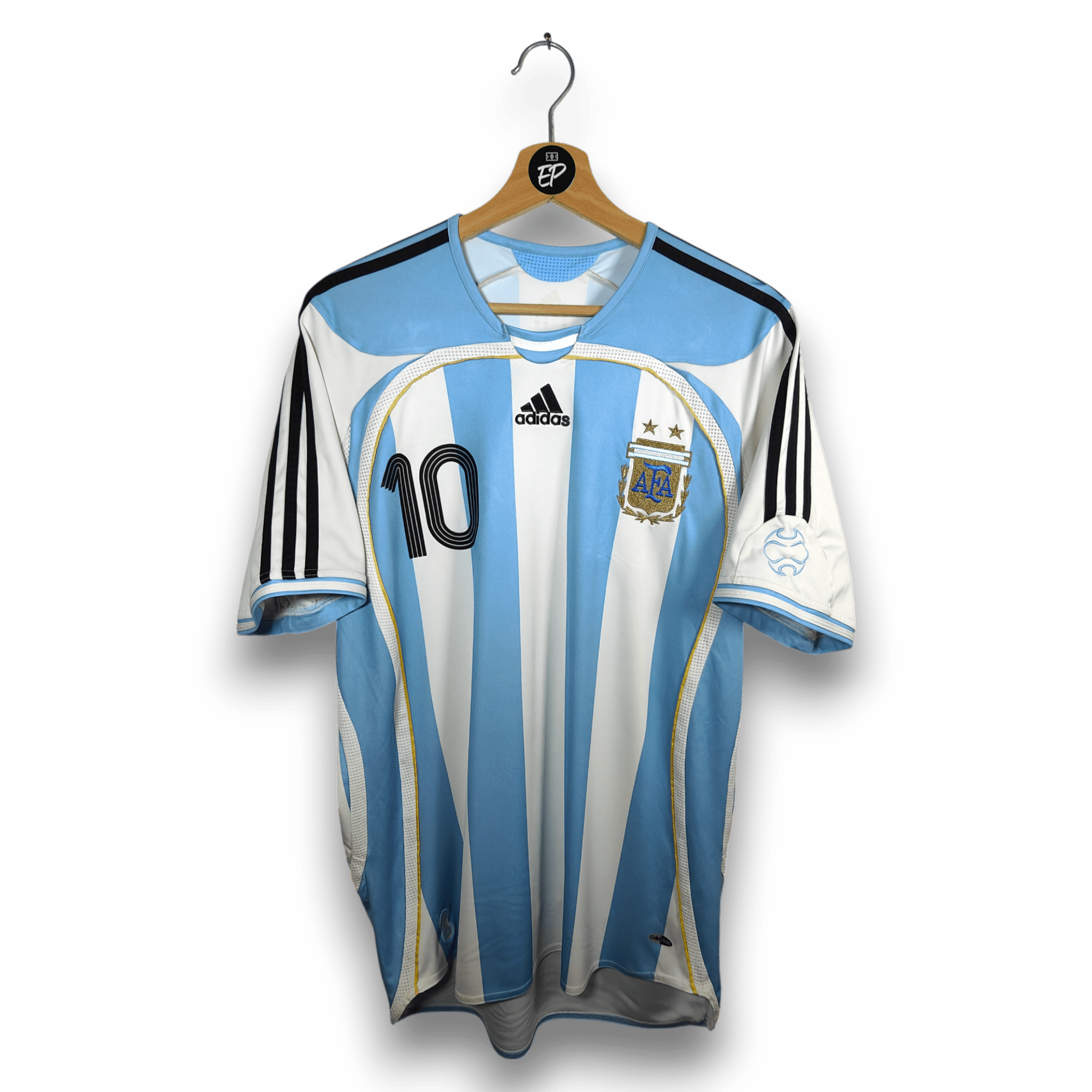 2005 - 07 Argentina Home Shirt Riquelme 10 - 9/10 - (M) - Eternal Pitch