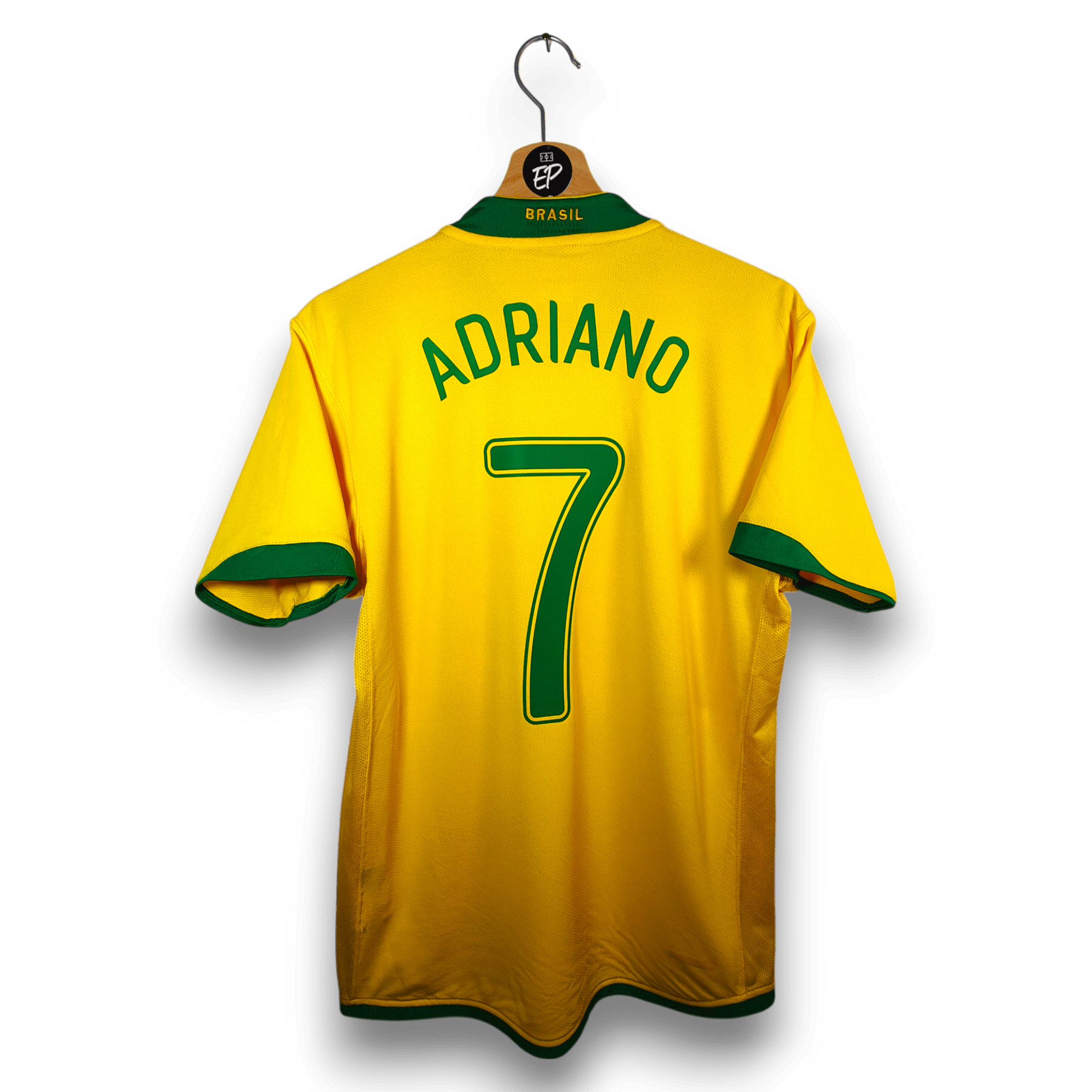 2006 - 08 Brazil Home Shirt Adriano 7 - 9/10 - (M) - Eternal Pitch