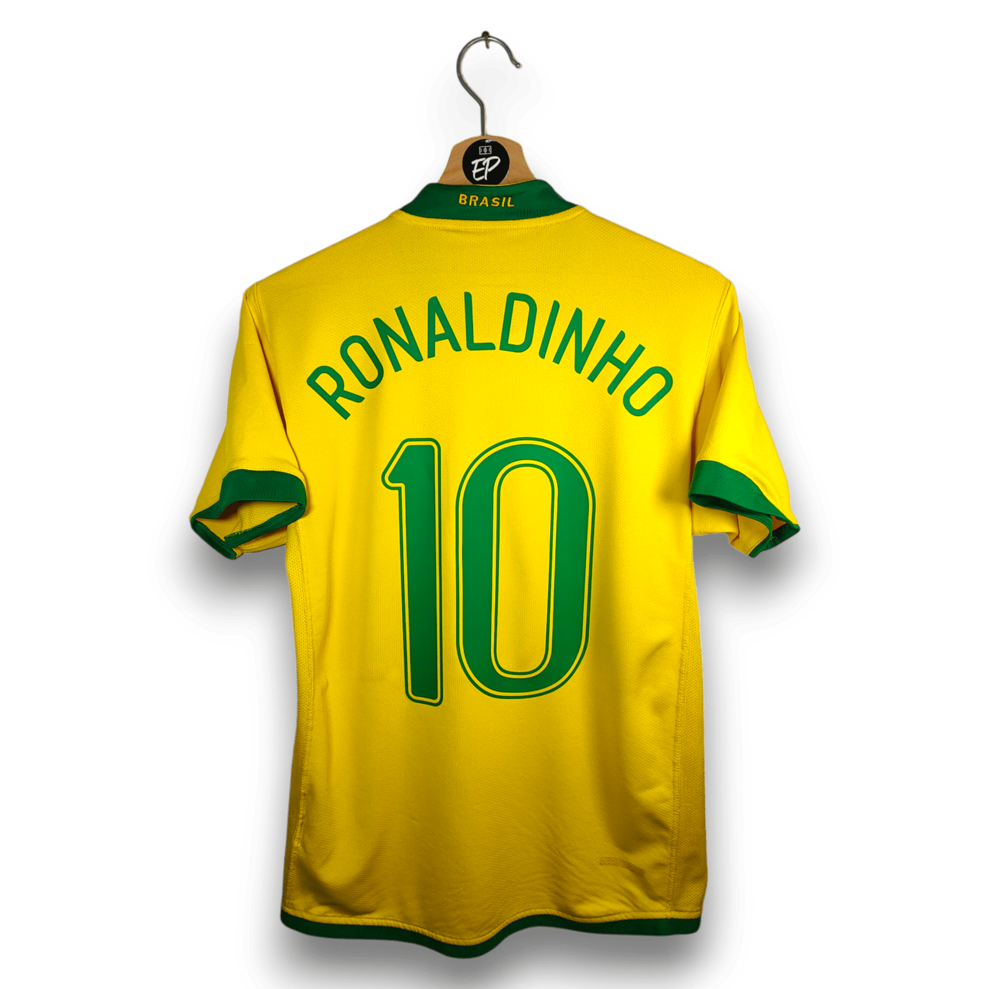 2006 - 08 Brazil Home Shirt Ronaldinho 10 - 7.5/10 - (S) - Eternal Pitch