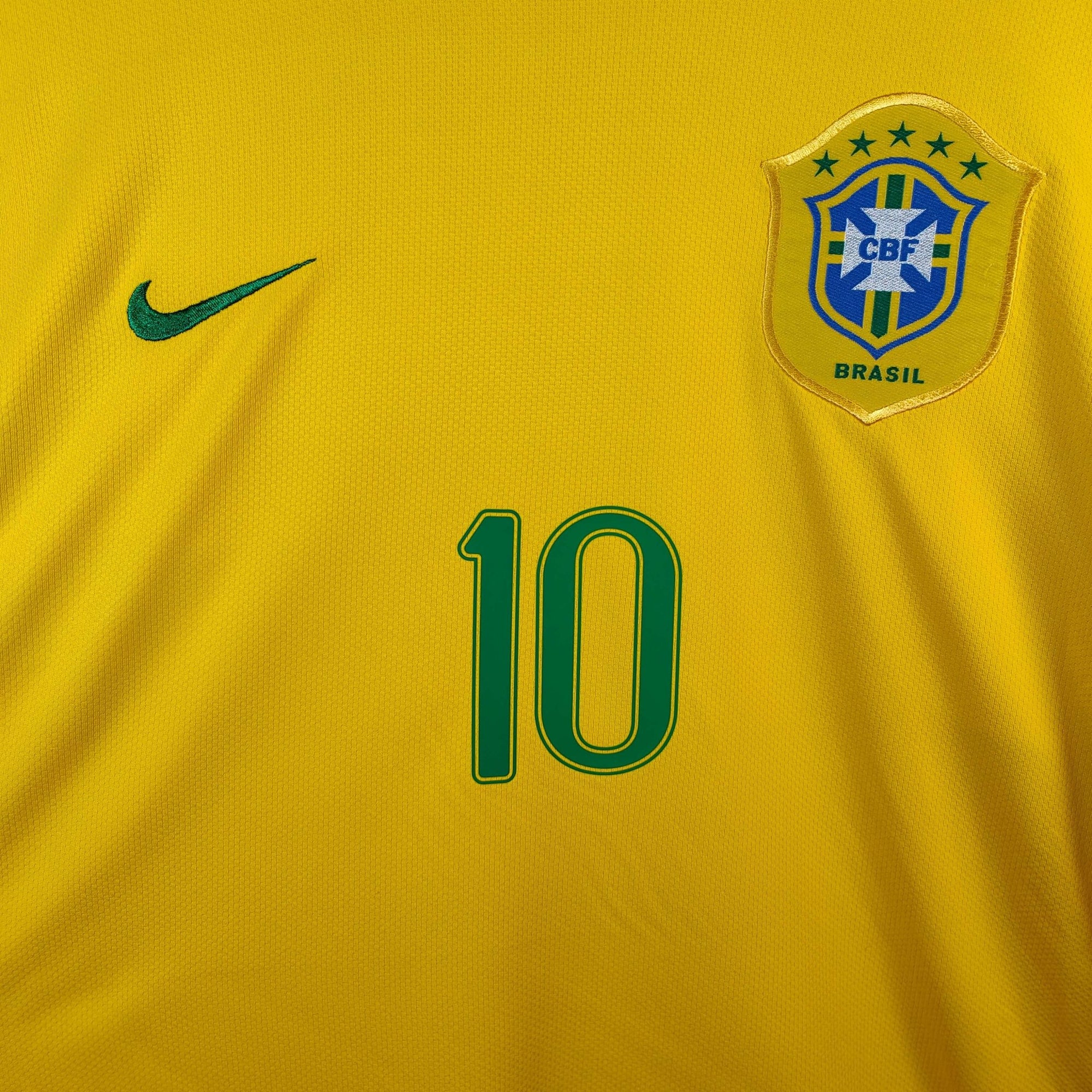2006 - 08 Brazil Home Shirt Ronaldinho 10 - 8.5/10 - (XL) - Eternal Pitch