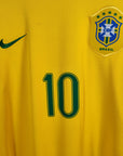 2006 - 08 Brazil Home Shirt Ronaldinho 10 - 8.5/10 - (XL) - Eternal Pitch