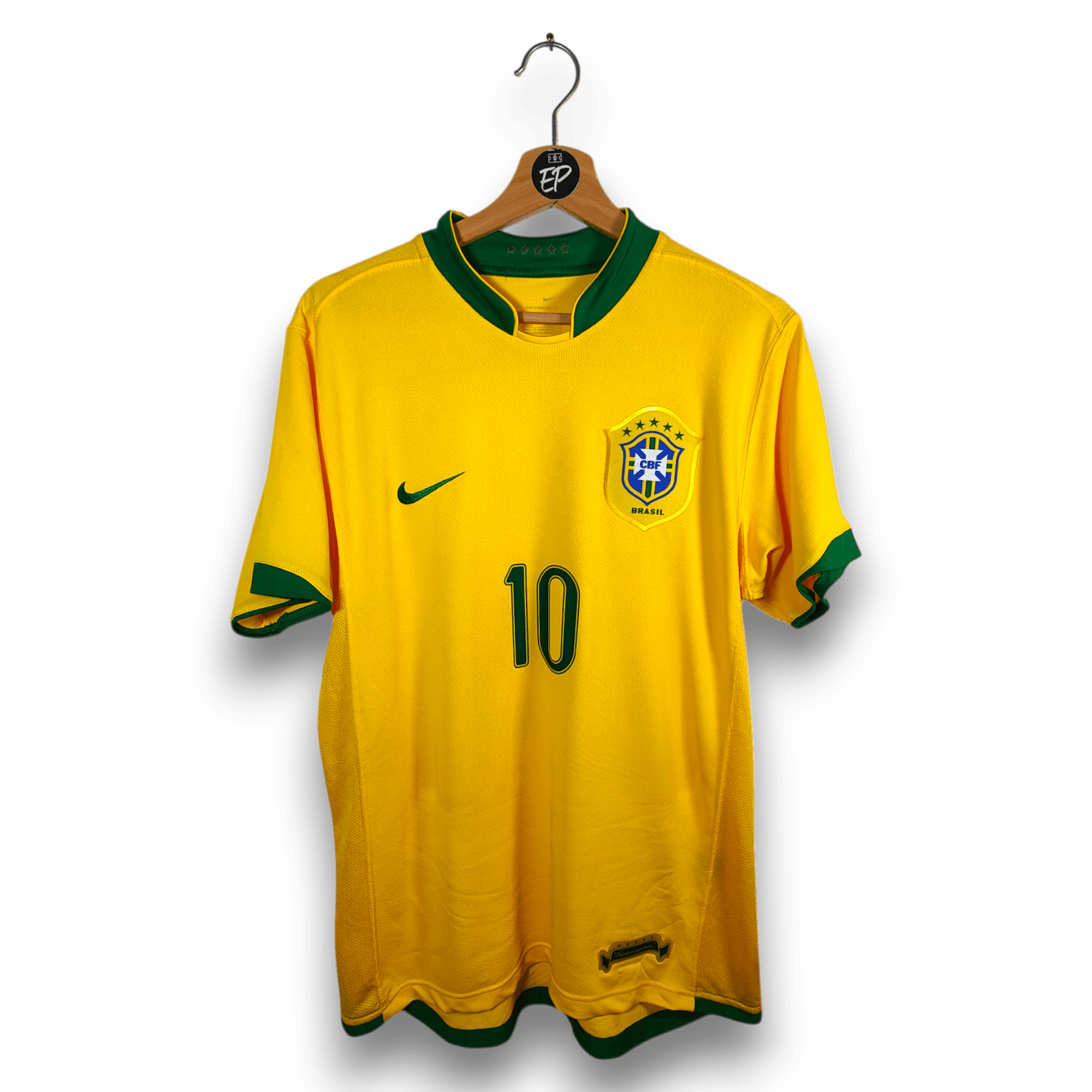 2006 - 08 Brazil Home Shirt Ronaldinho 10 - 9/10 - (M) - Eternal Pitch
