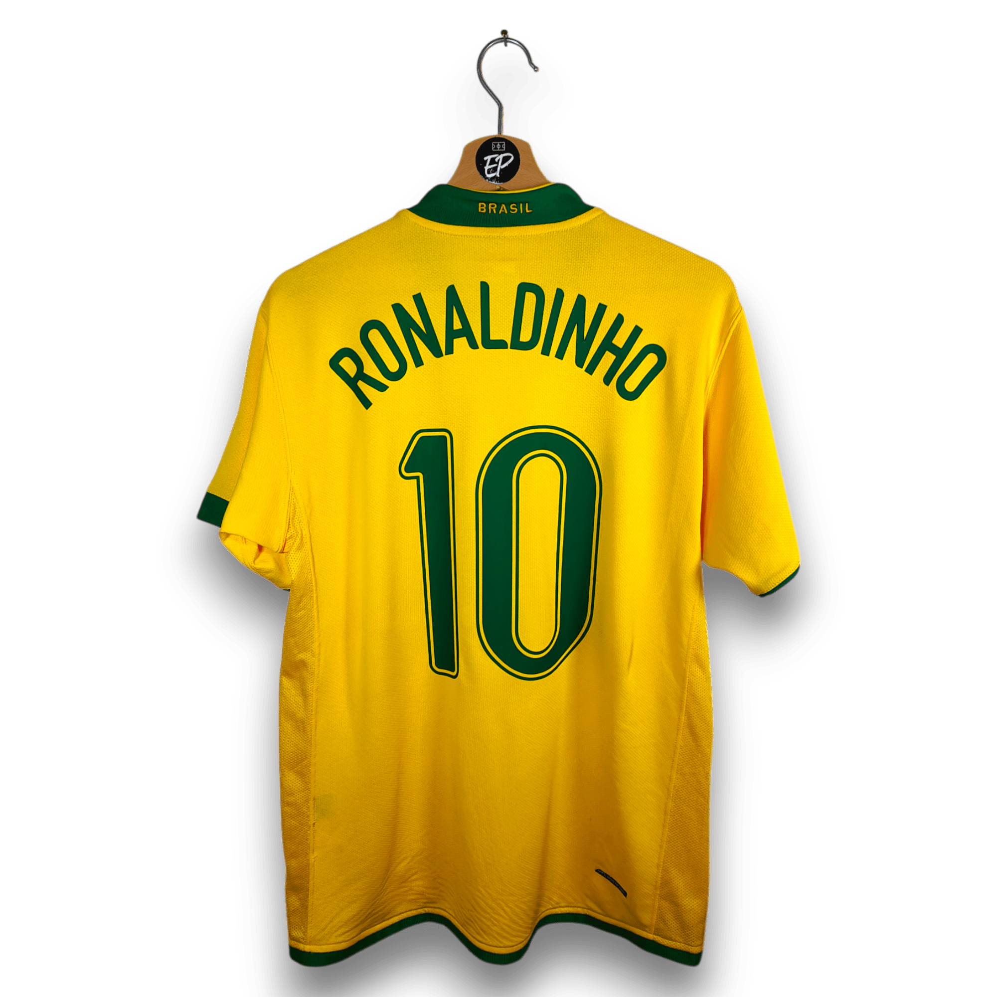 2006 - 08 Brazil Home Shirt Ronaldinho 10 - 9/10 - (M) - Eternal Pitch