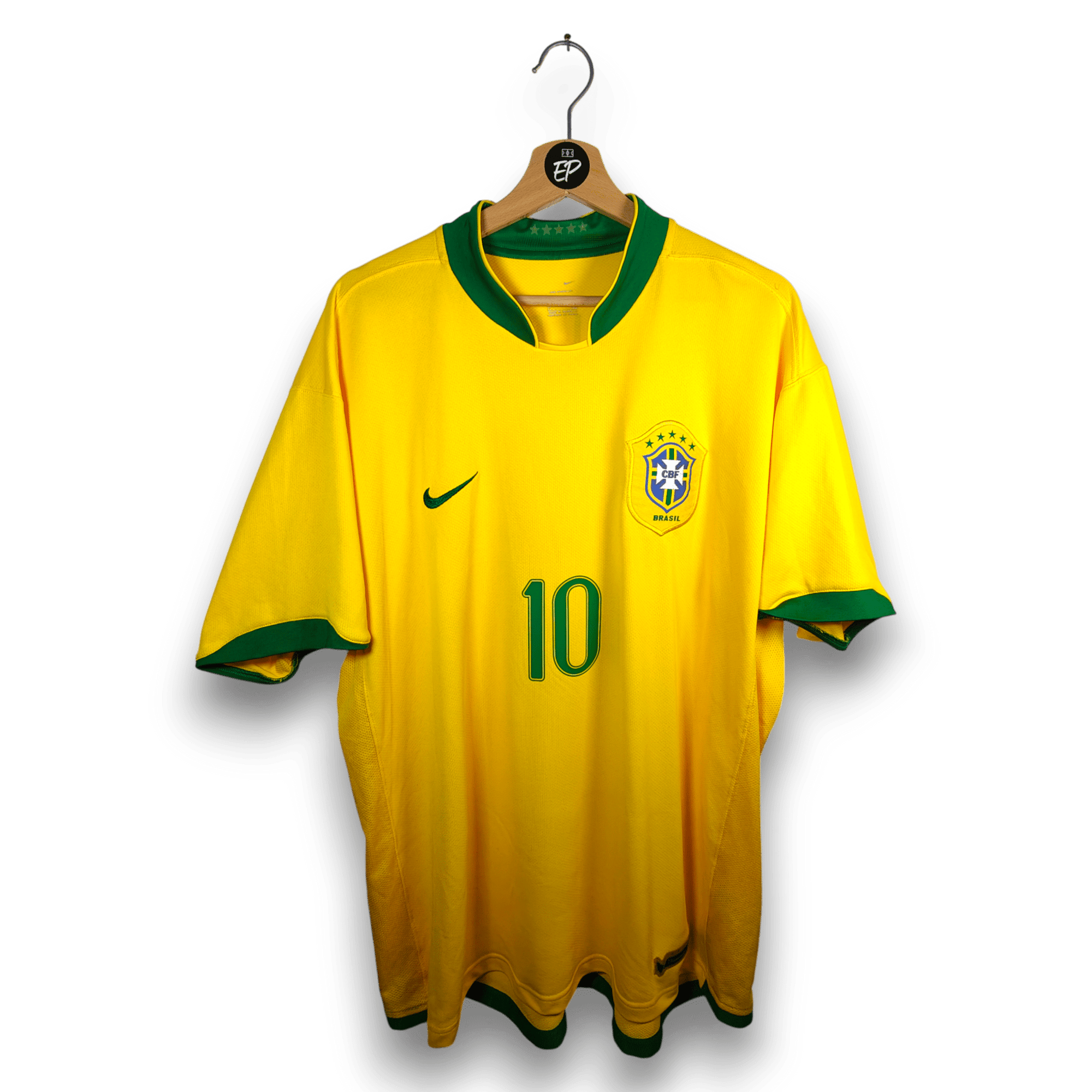 2006 - 08 Brazil Home Shirt Ronaldinho 10 - 9.5/10 - (XXL) - Eternal Pitch