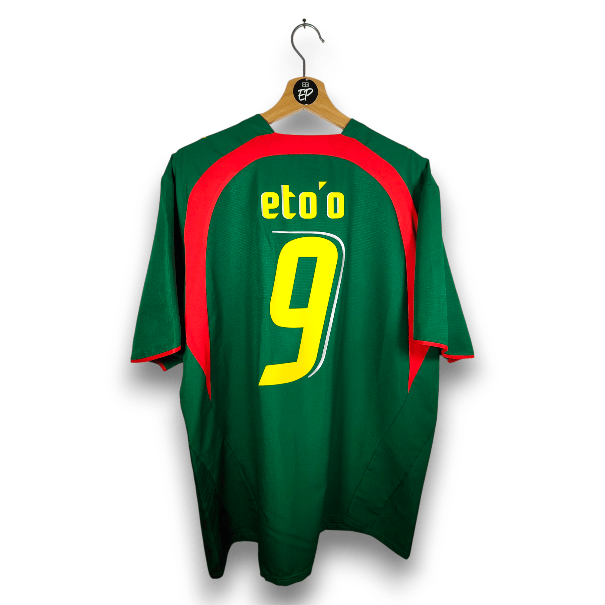 2006 - 08 Cameroon Home Shirt Eto’o 9 - 9.5/10 - (XL) - Eternal Pitch