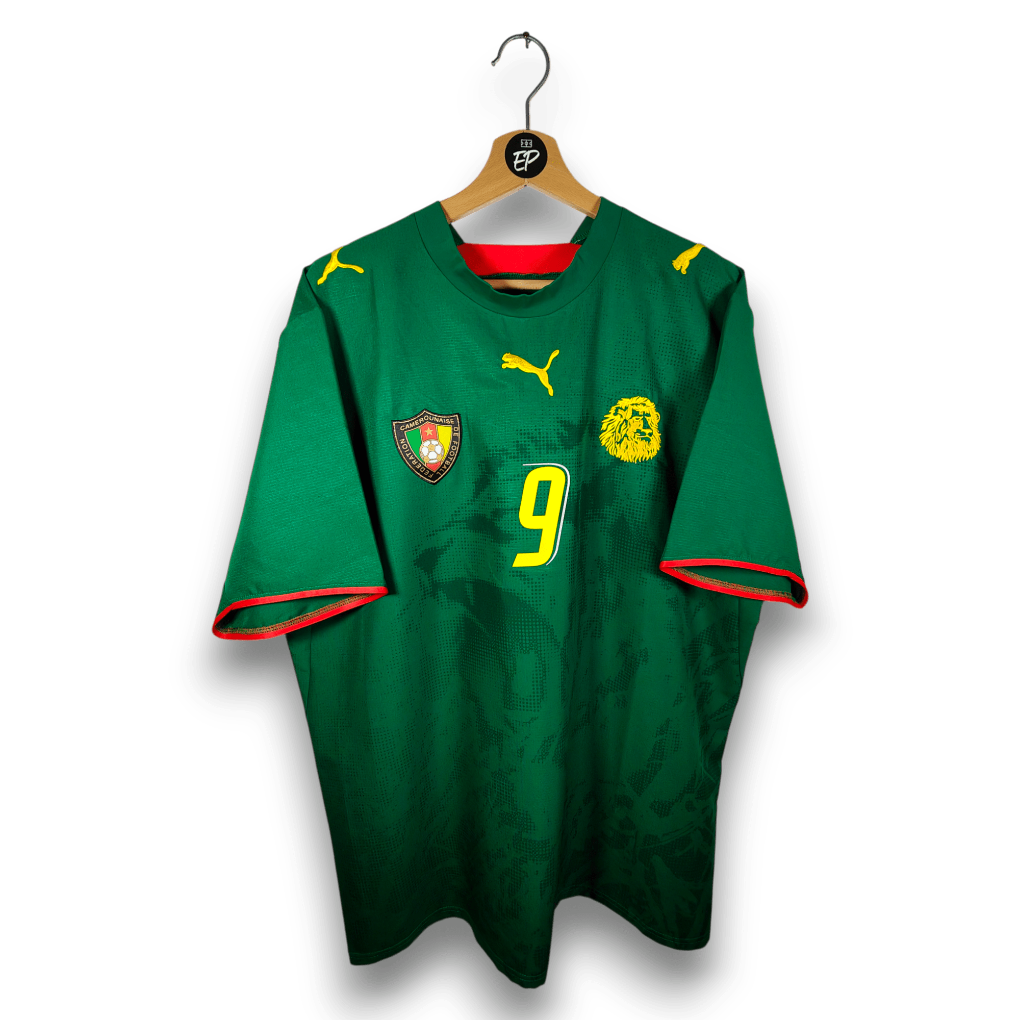 2006 - 08 Cameroon Home Shirt Eto’o 9 - 9.5/10 - (XL) - Eternal Pitch
