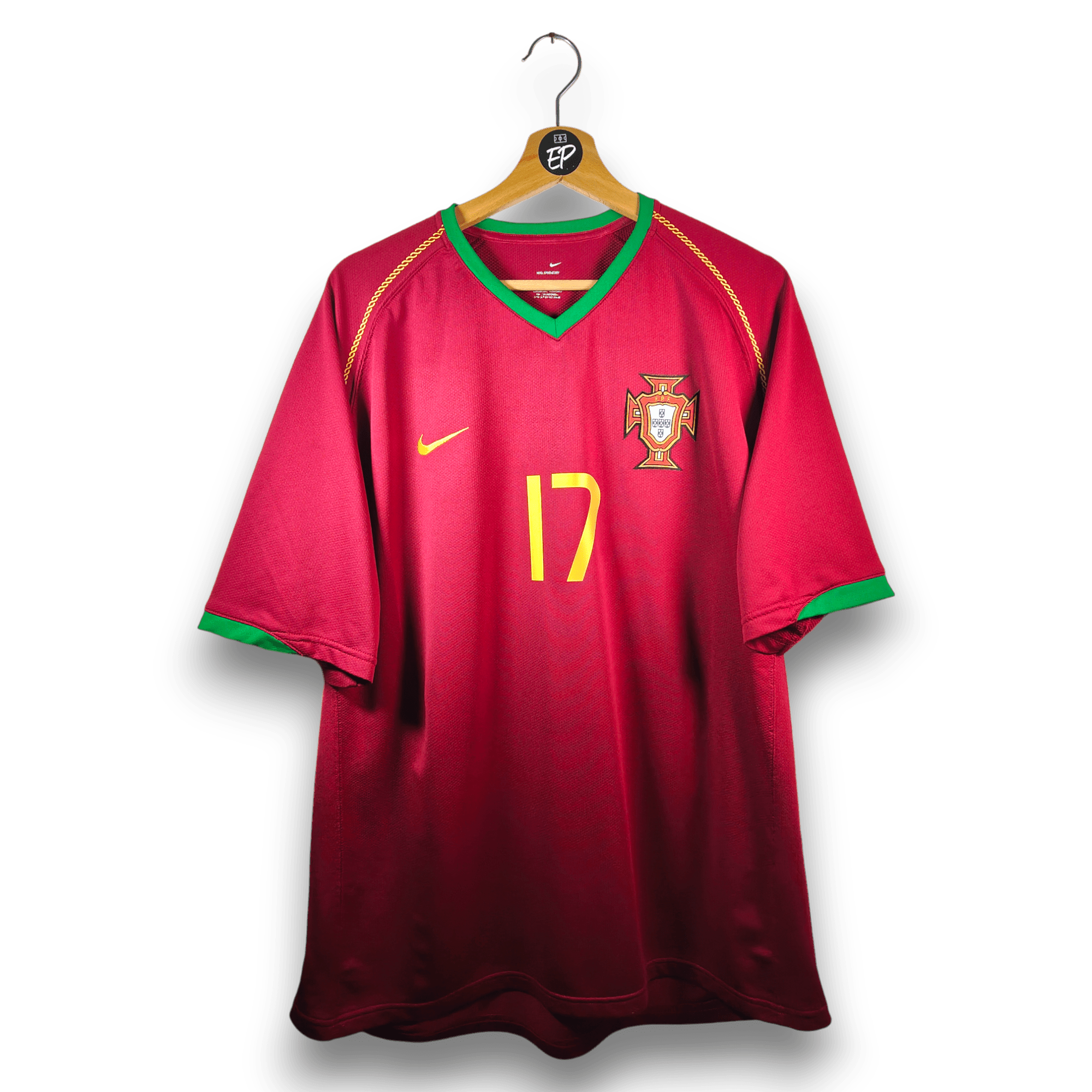 2006 - 08 Portugal Home Shirt Ronaldo 17 - 8.5/10 - (XL) - Eternal Pitch
