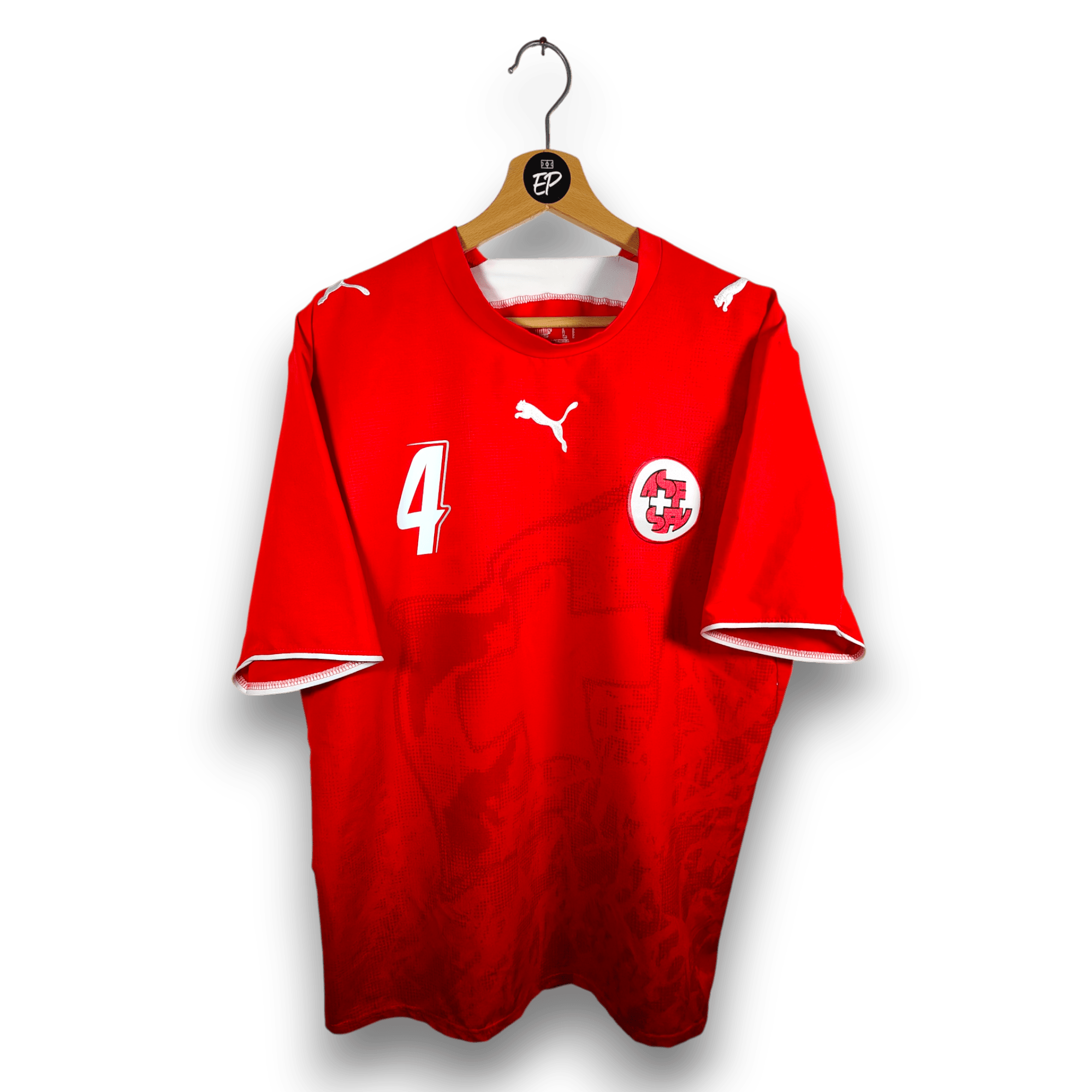 2006 - 08 Switzerland Home Shirt Senderos 4 - 9/10 - (L) - Eternal Pitch