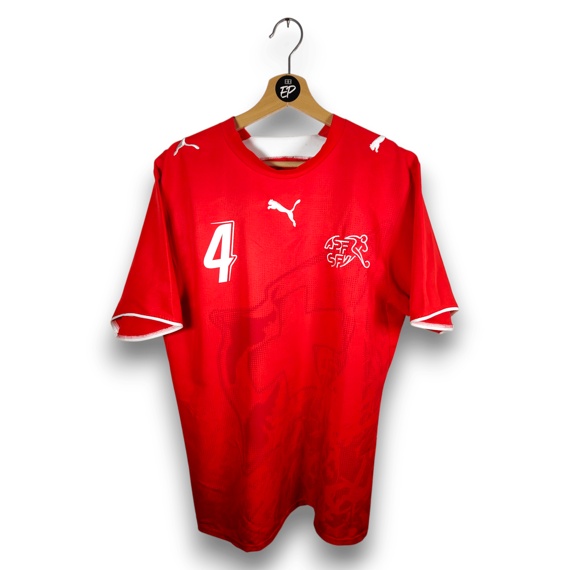 2006 - 08 Switzerland Home Shirt Senderos 4 - 9/10 - (M) - Eternal Pitch