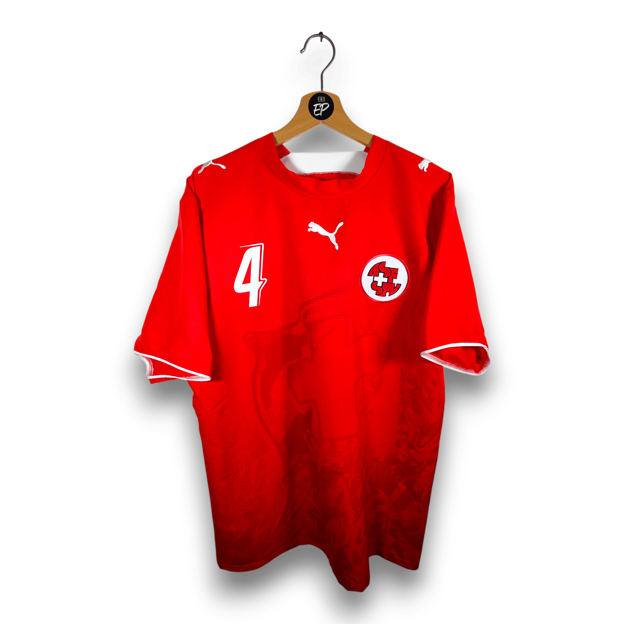 2006 - 08 Switzerland Home Shirt Senderos 4 - 9.5/10 - (L) - Eternal Pitch