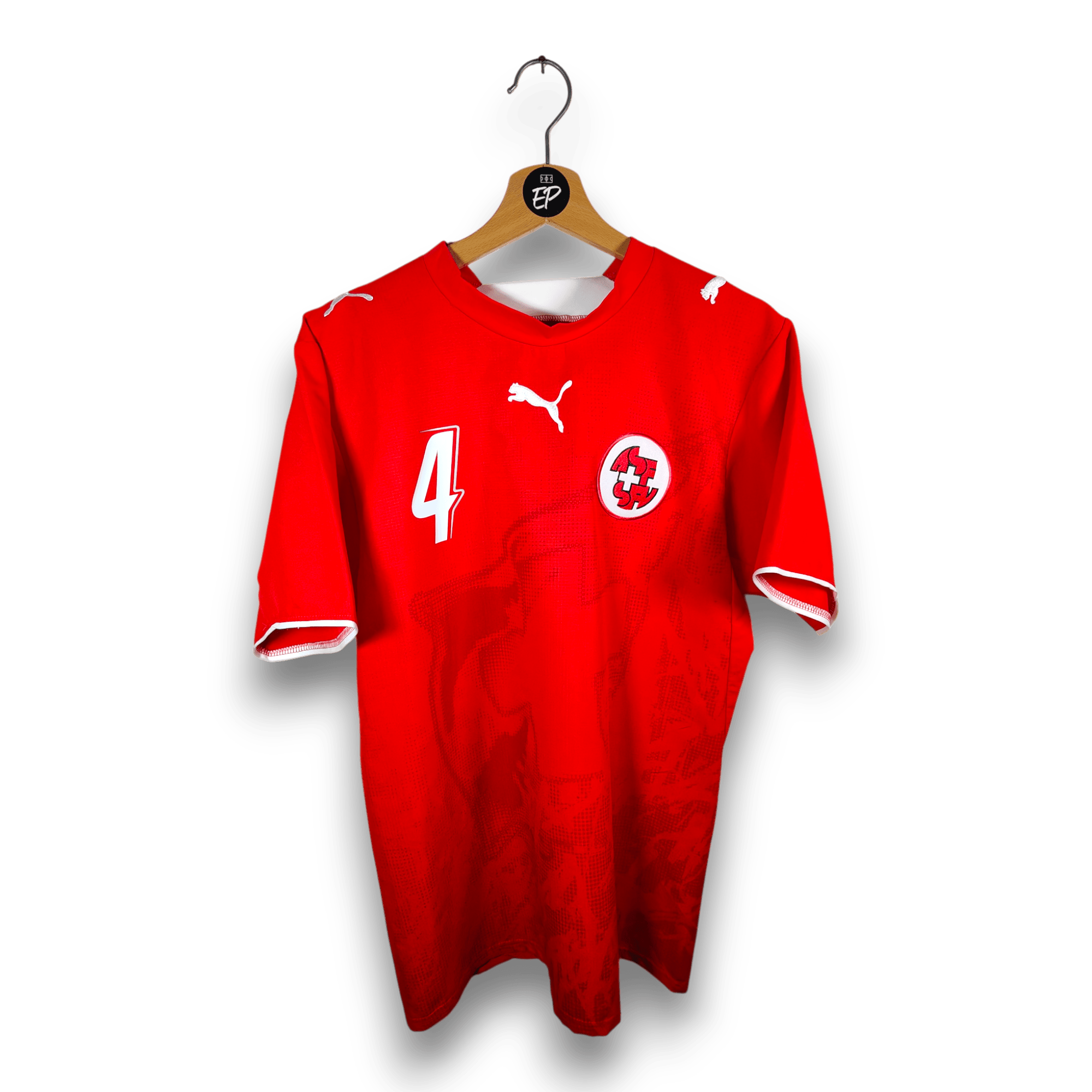 2006 - 08 Switzerland Home Shirt Senderos 4 - 9.5/10 - (S) - Eternal Pitch