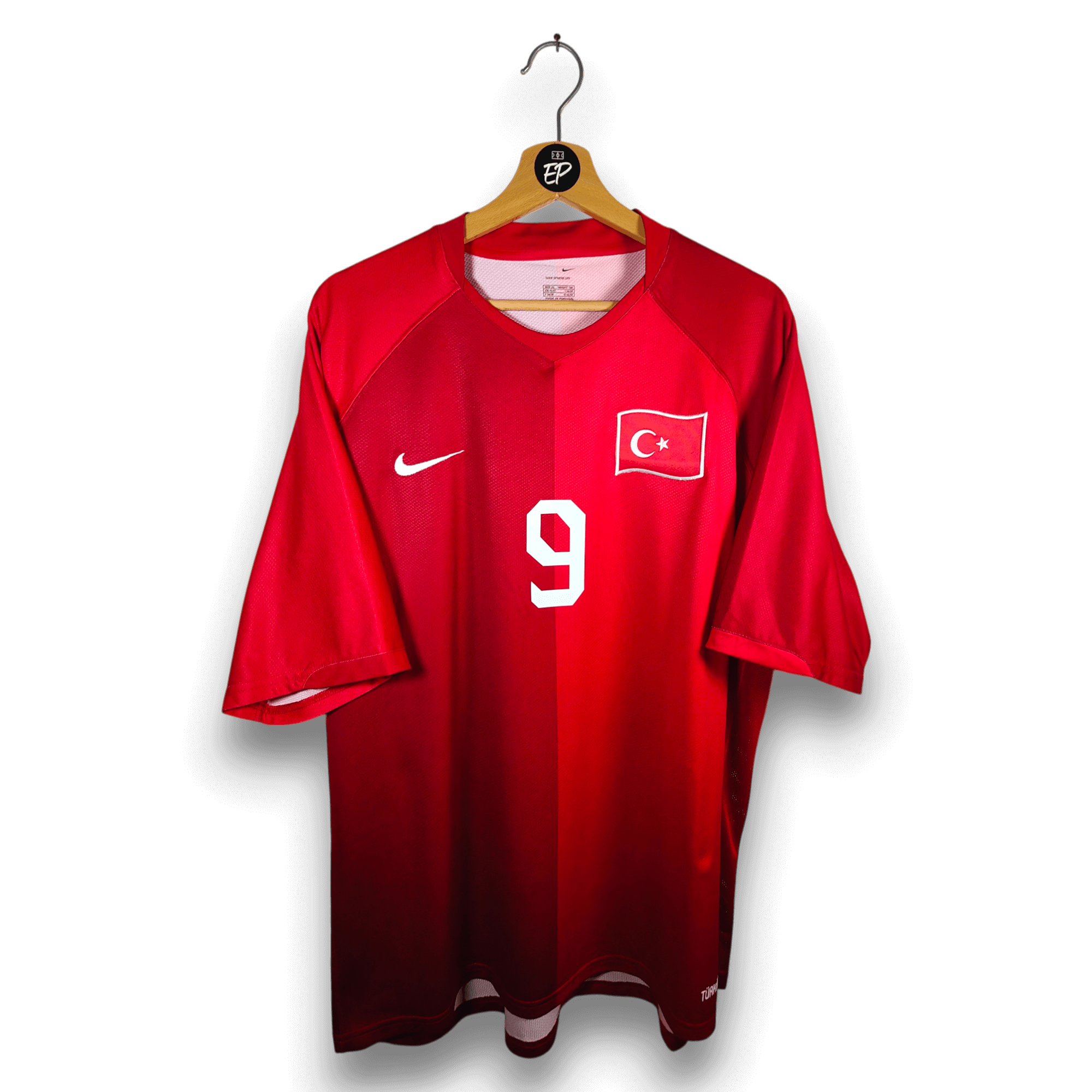 2006 - 08 Turkey Home Shirt Hakan Sukur 9 - 9.5/10 - (XL) - Eternal Pitch