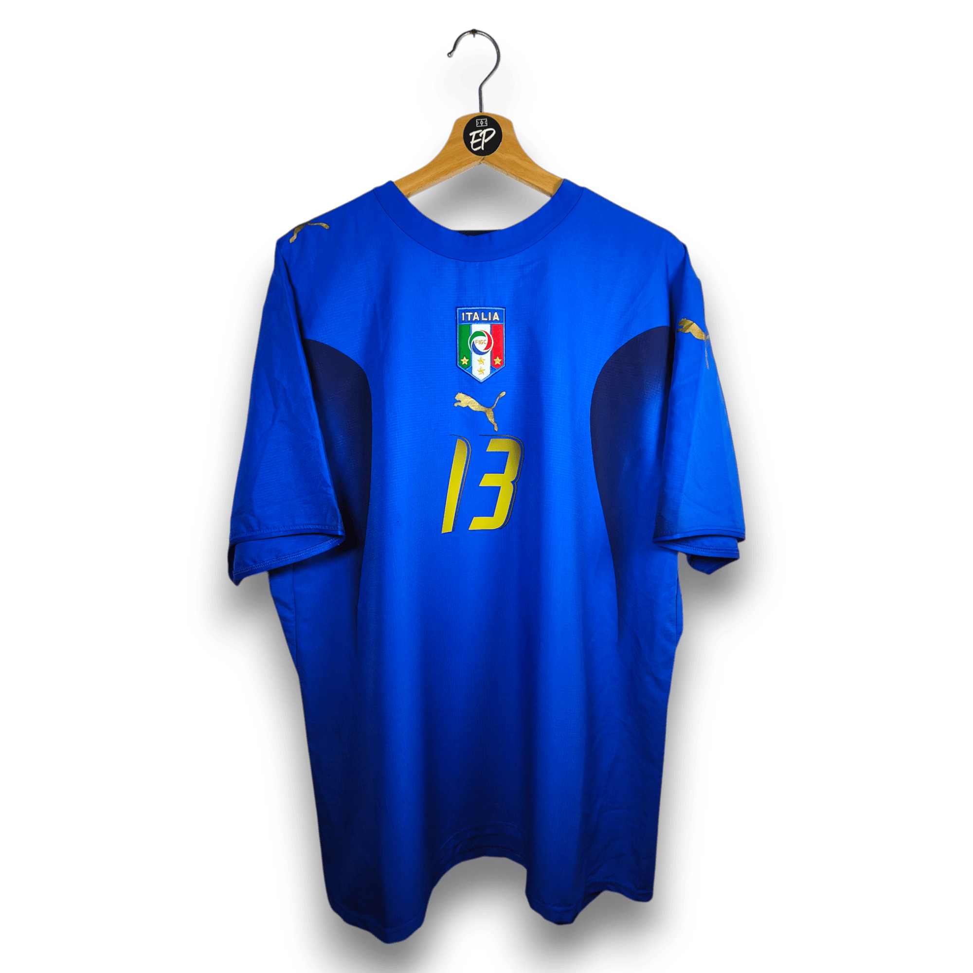 2006 Italy Home Shirt Nesta 13 - 9/10 - (XL) - Eternal Pitch